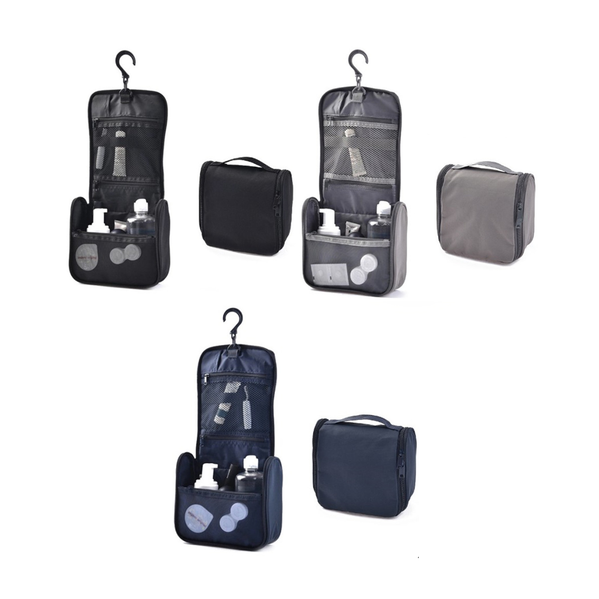 Customizable Hanging Travel Toiletry Bag with Hook 1