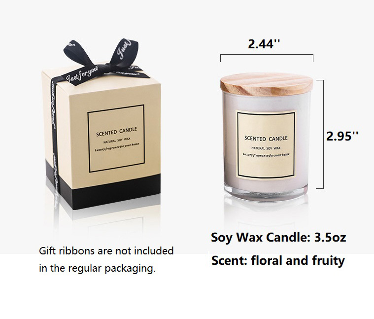 Soy Wax Candle with Bamboo Lid 3 oz 7