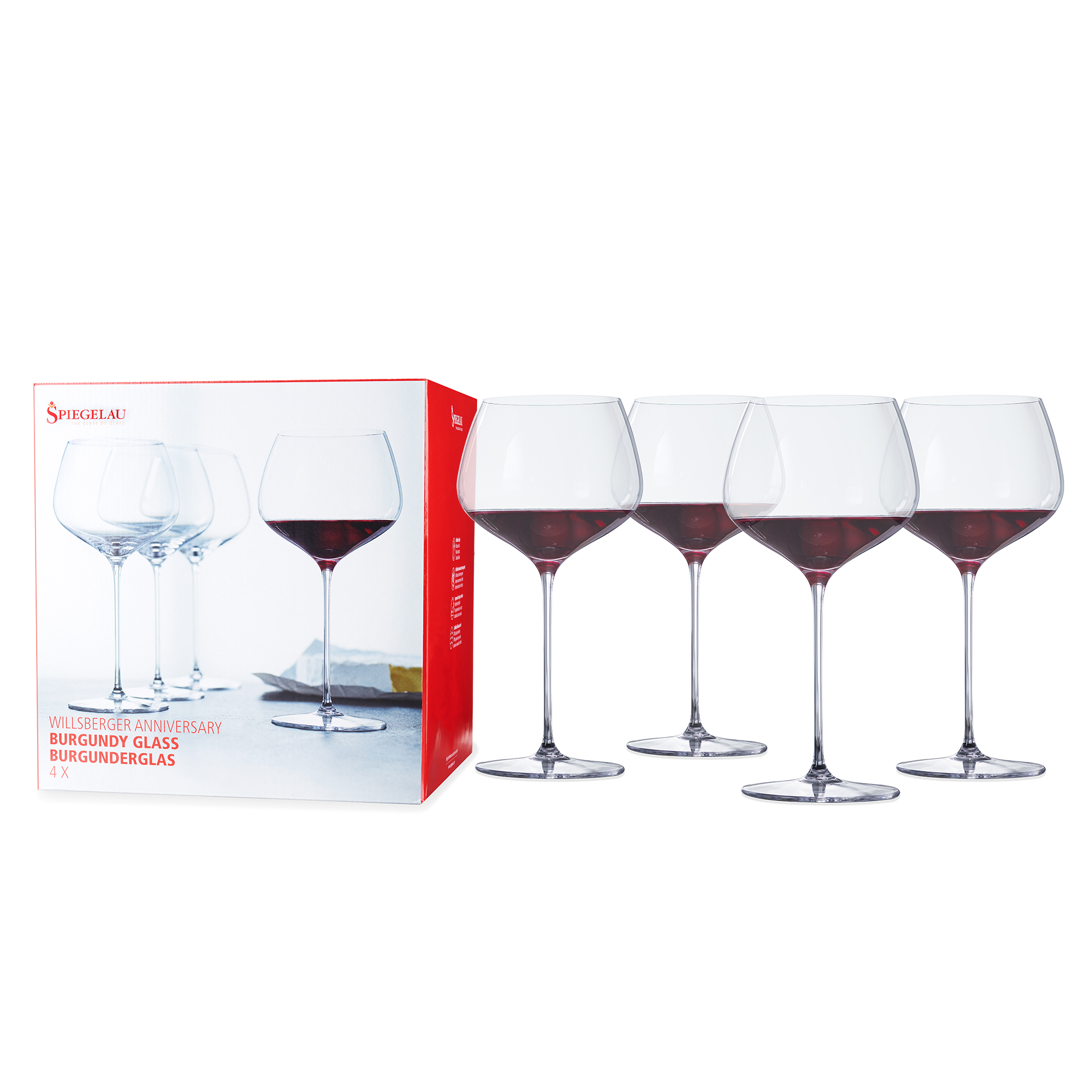 Spiegelau Willsberger 25.6 oz Burgundy Glass, set of 4 9