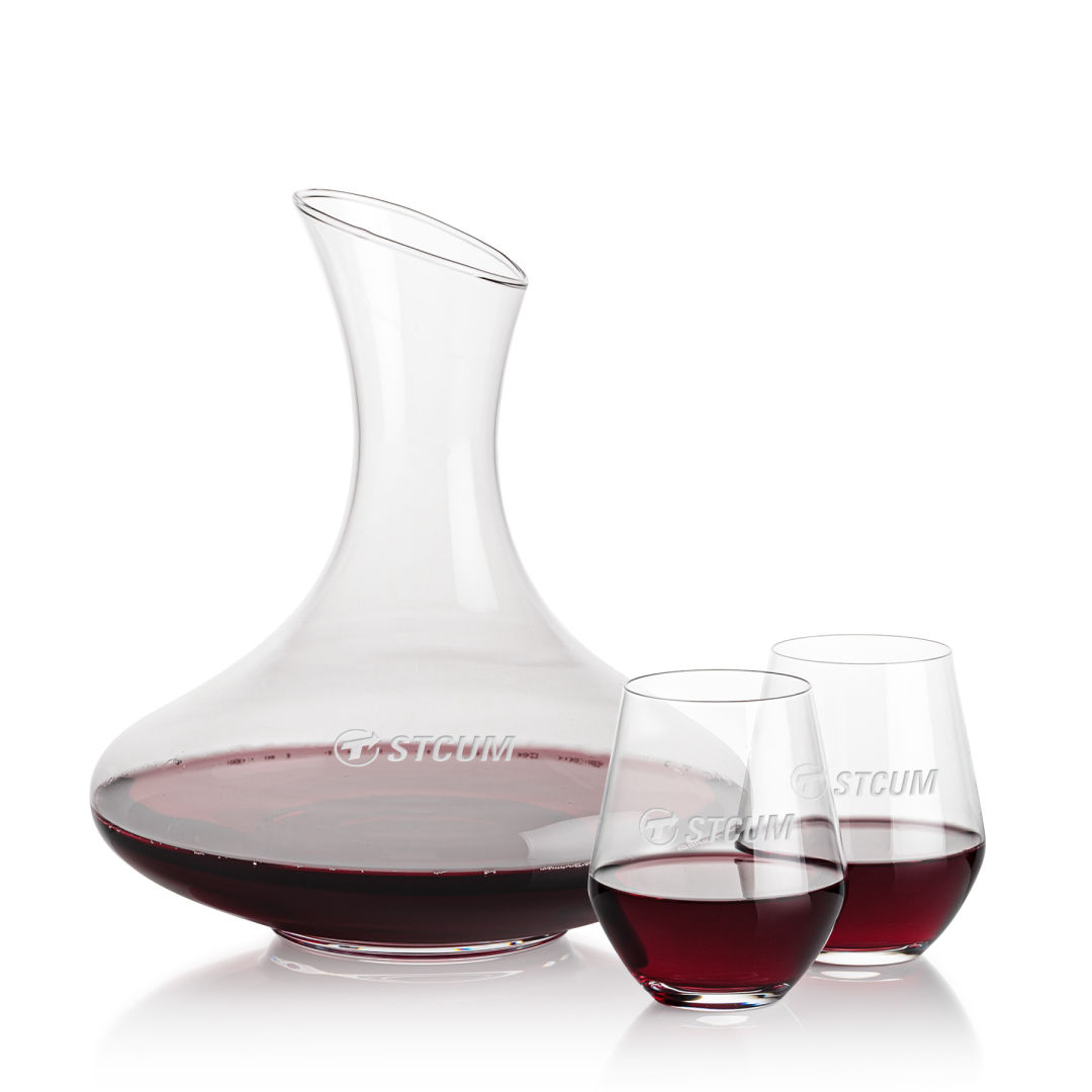 Innisfil Carafe & Reina Stemless Wine 6