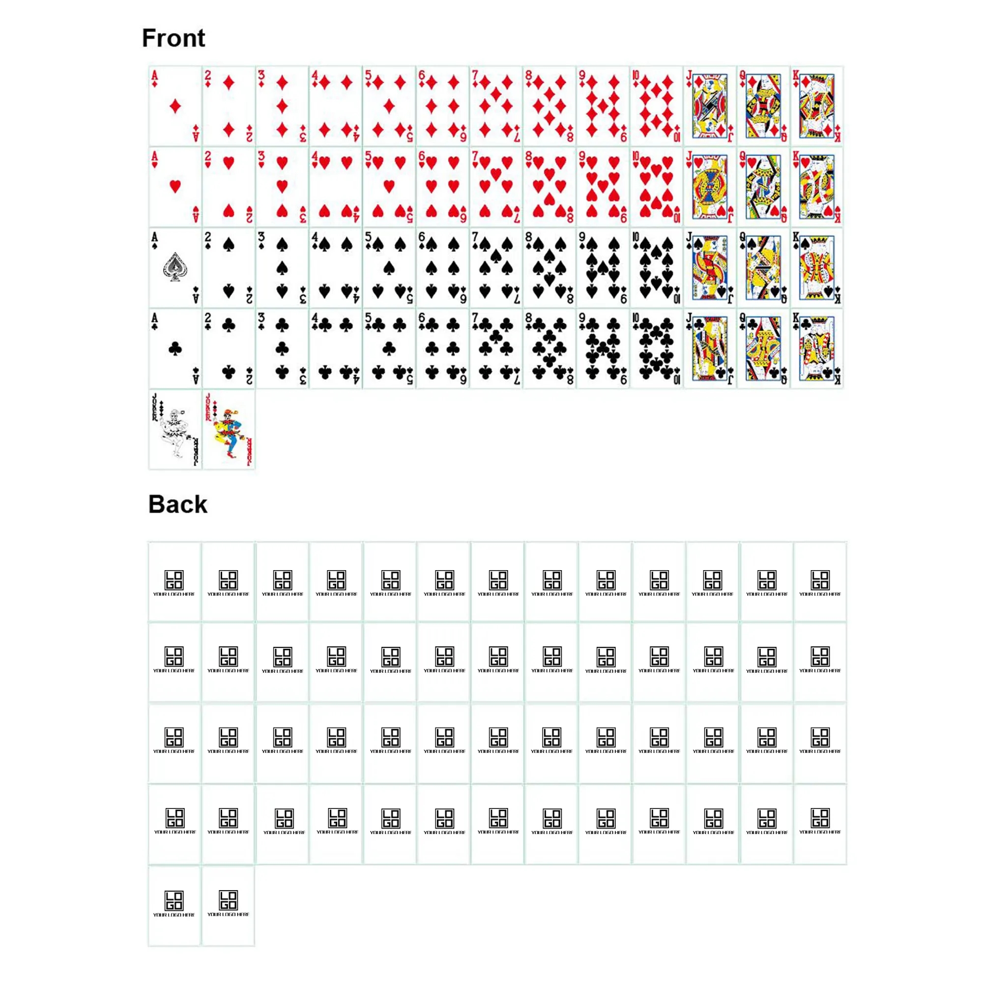54 PCS Playing Poker Cards 4
