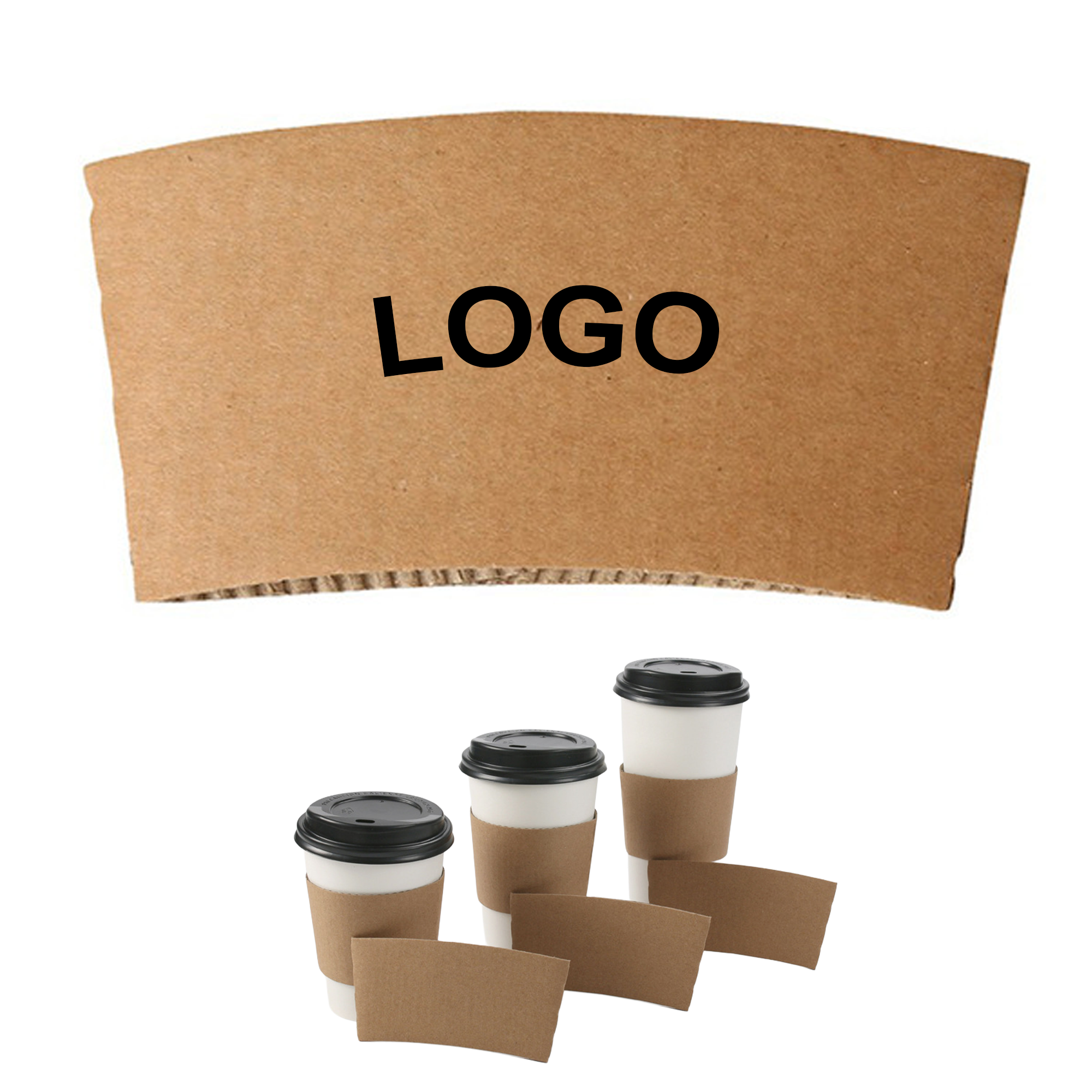 Disposable Corrugated Cup Sleeves Holder 3
