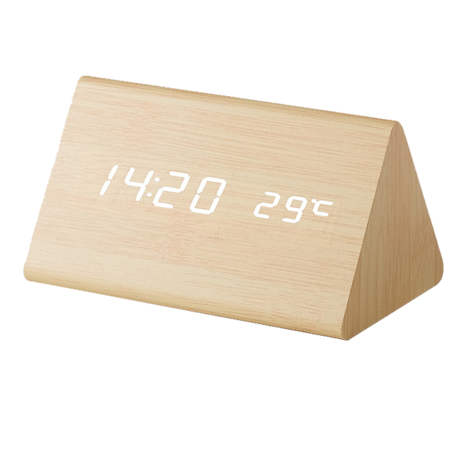 Wooden Electronic Alarm Desk Clock 5