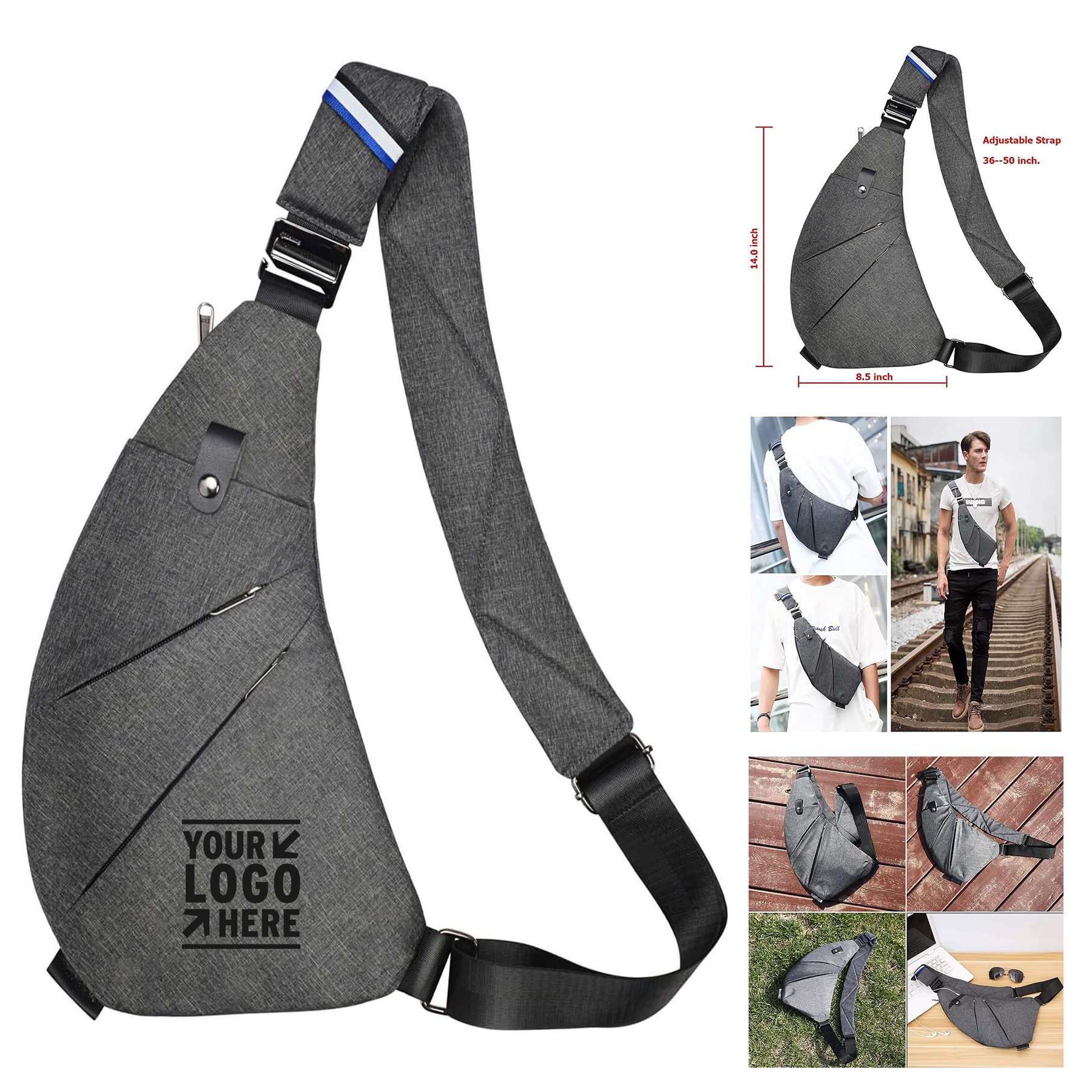 Chest Backpack Casual Daypack Shoulder Crossbody Lightweight Anti Theft Outdoor Sling Bag 2