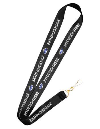 0.875 x 32" Custom Sublimated Neck Ribbon with Gol 1