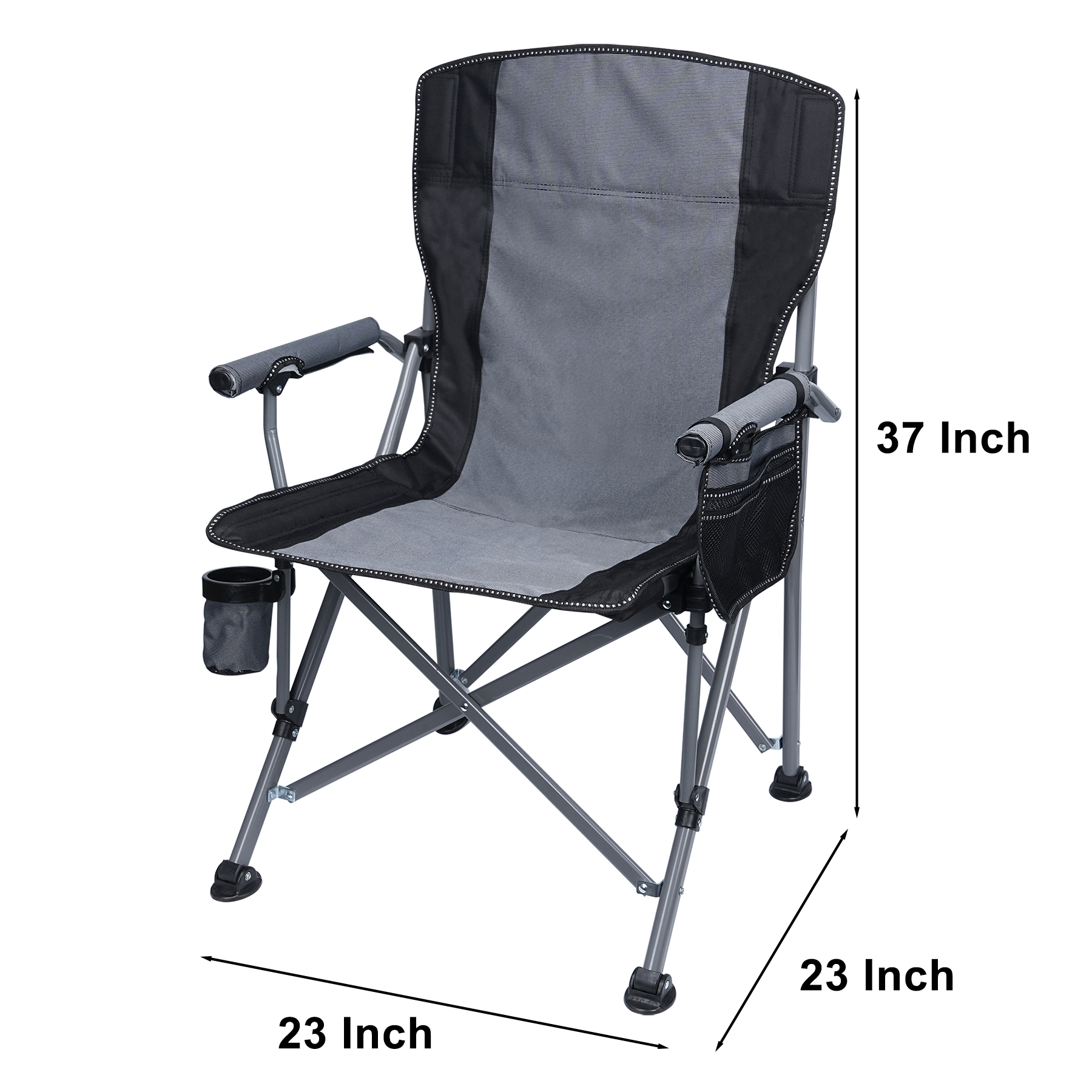 Portable Folding Camping Chair Holds 350lbs For Outdoors 6