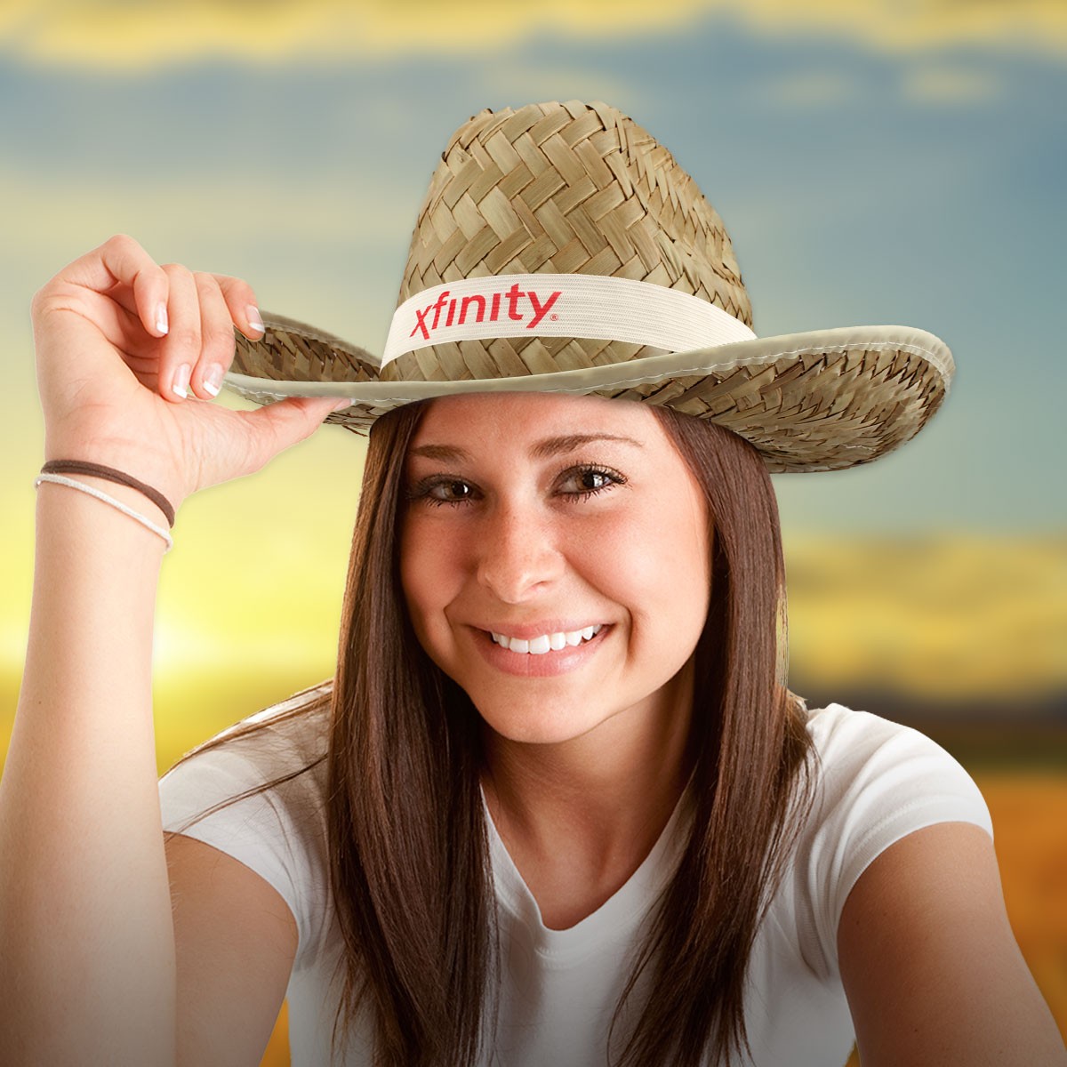 Western Cowboy Hat(Imprintable w/white band)