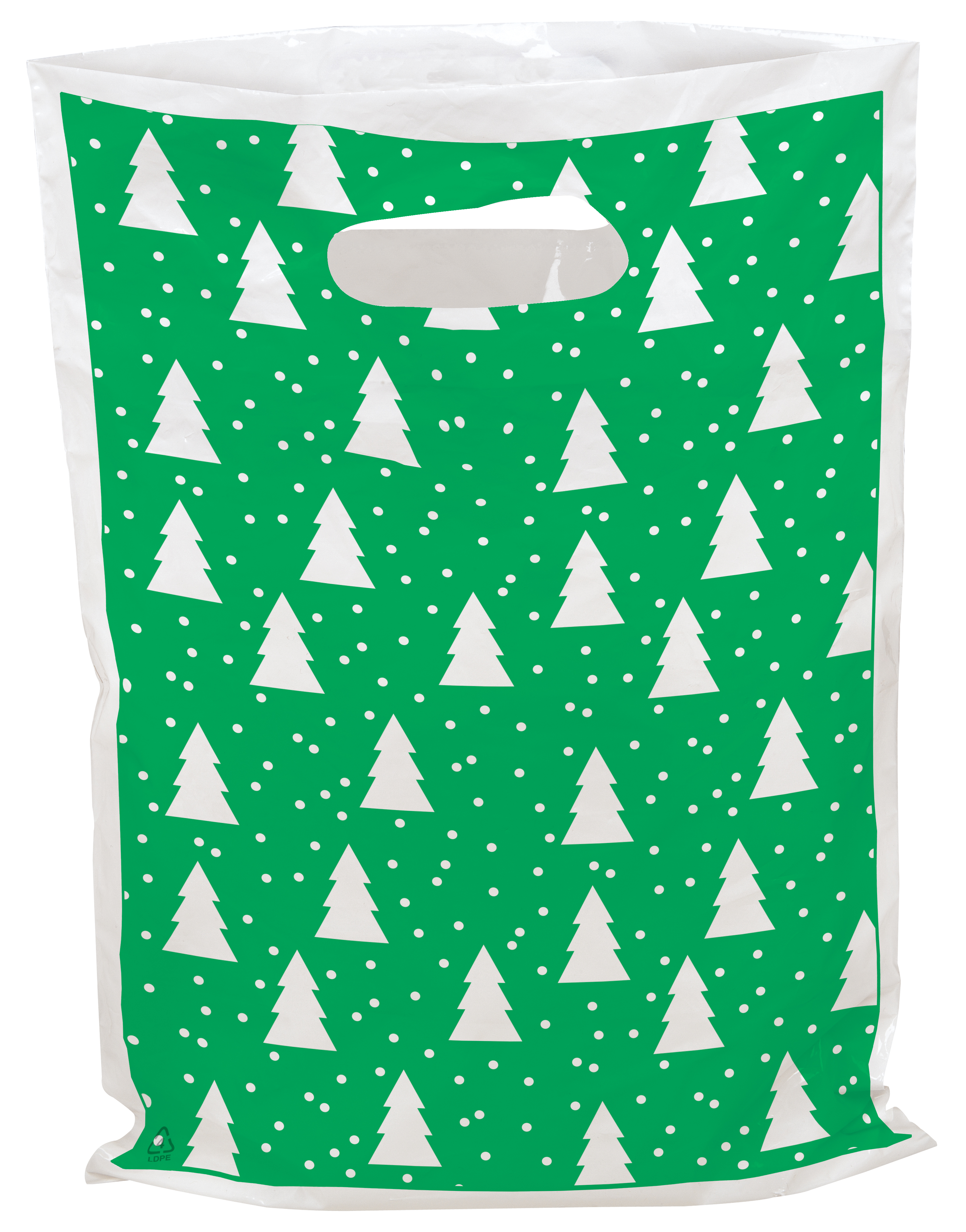 Bold Christmas Trees Seasonal Predesigned Plastic Bag (12" x 15") 5