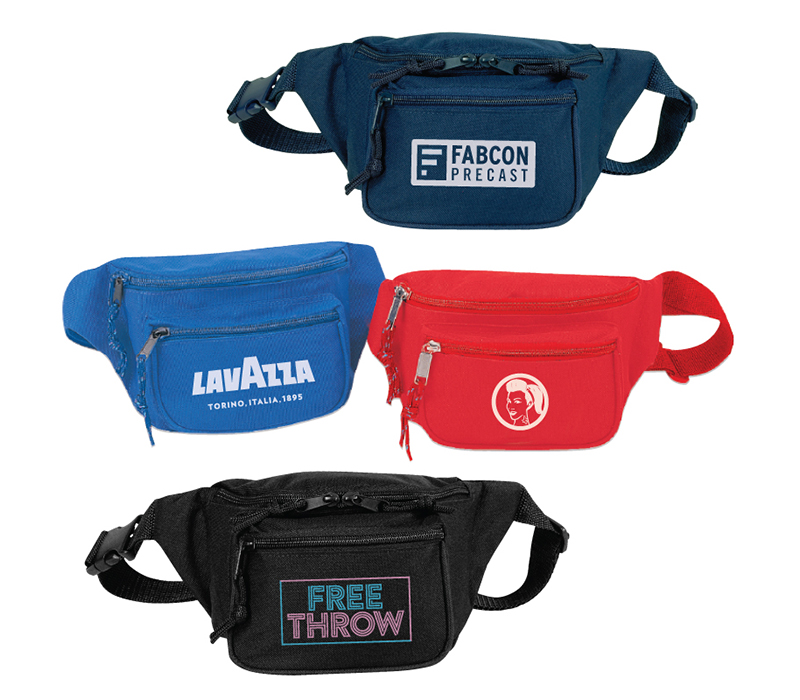 3 Zipper Fanny Pack Polyester Waist Bag 7