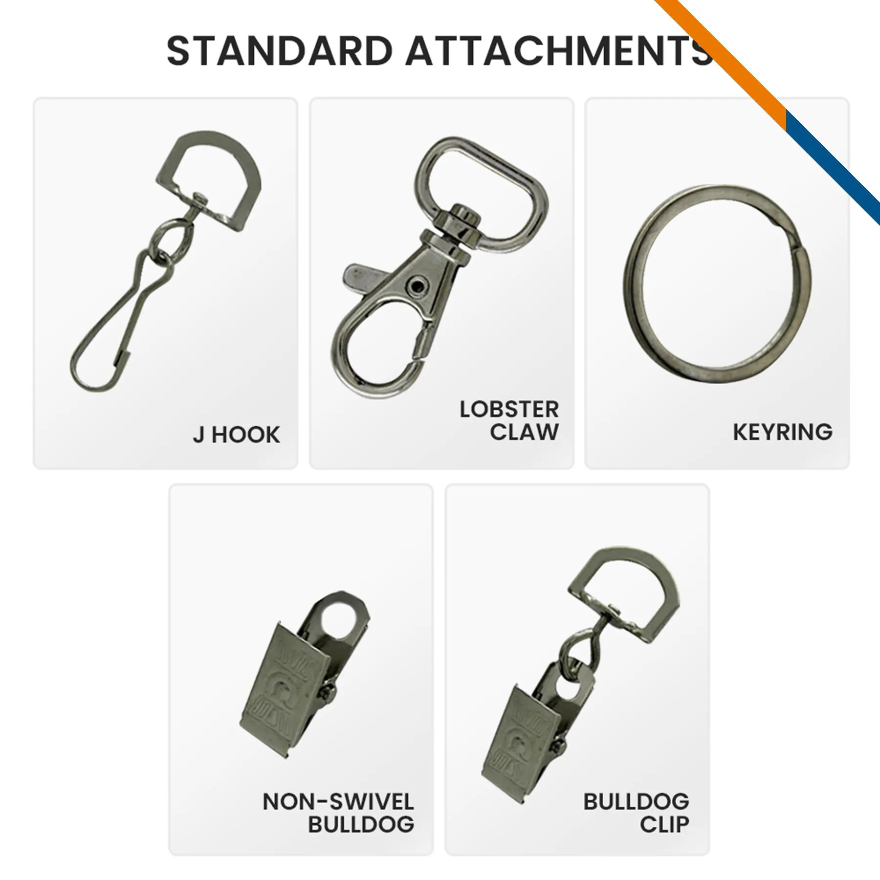 3/4" Custom Open Ended Polyester Lanyard w/ Badge Holder 9
