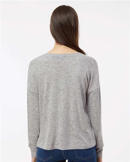 Women's Cuddle Fleece Boxy Crewneck Pullover - L06 73