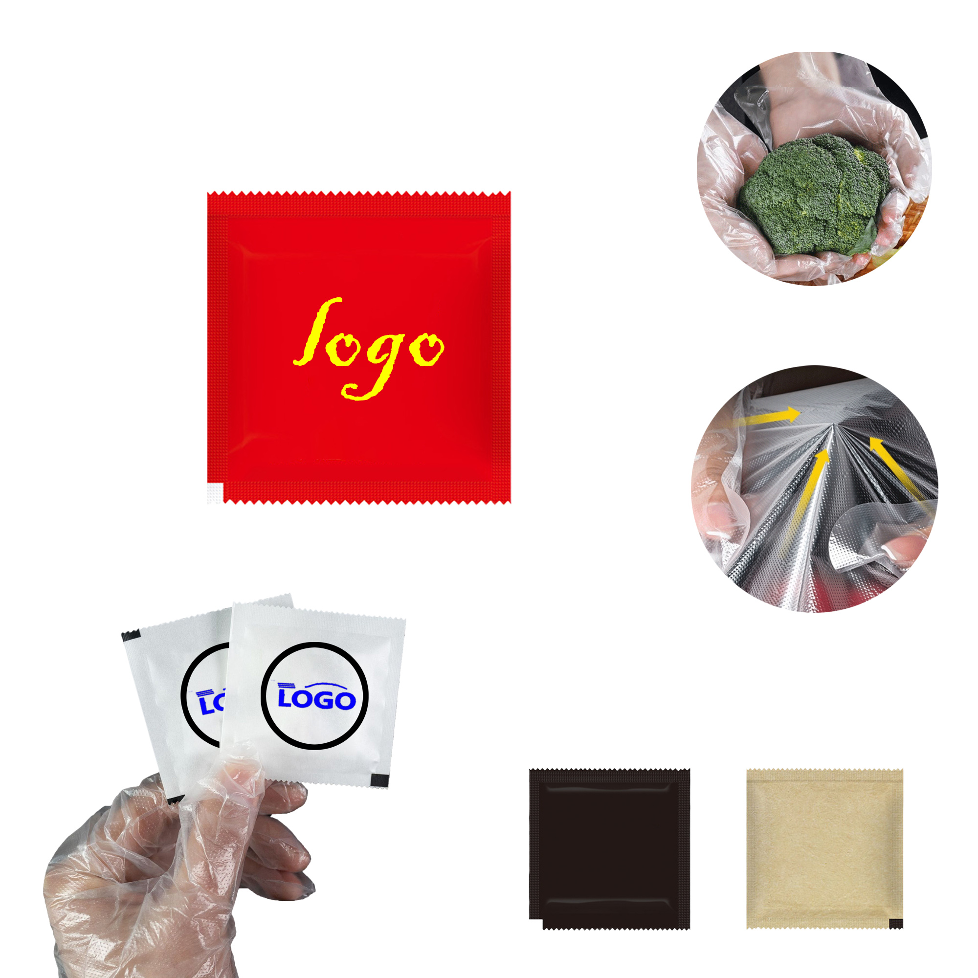 MOQ500 Food Safe Individual Disposable Gloves 3