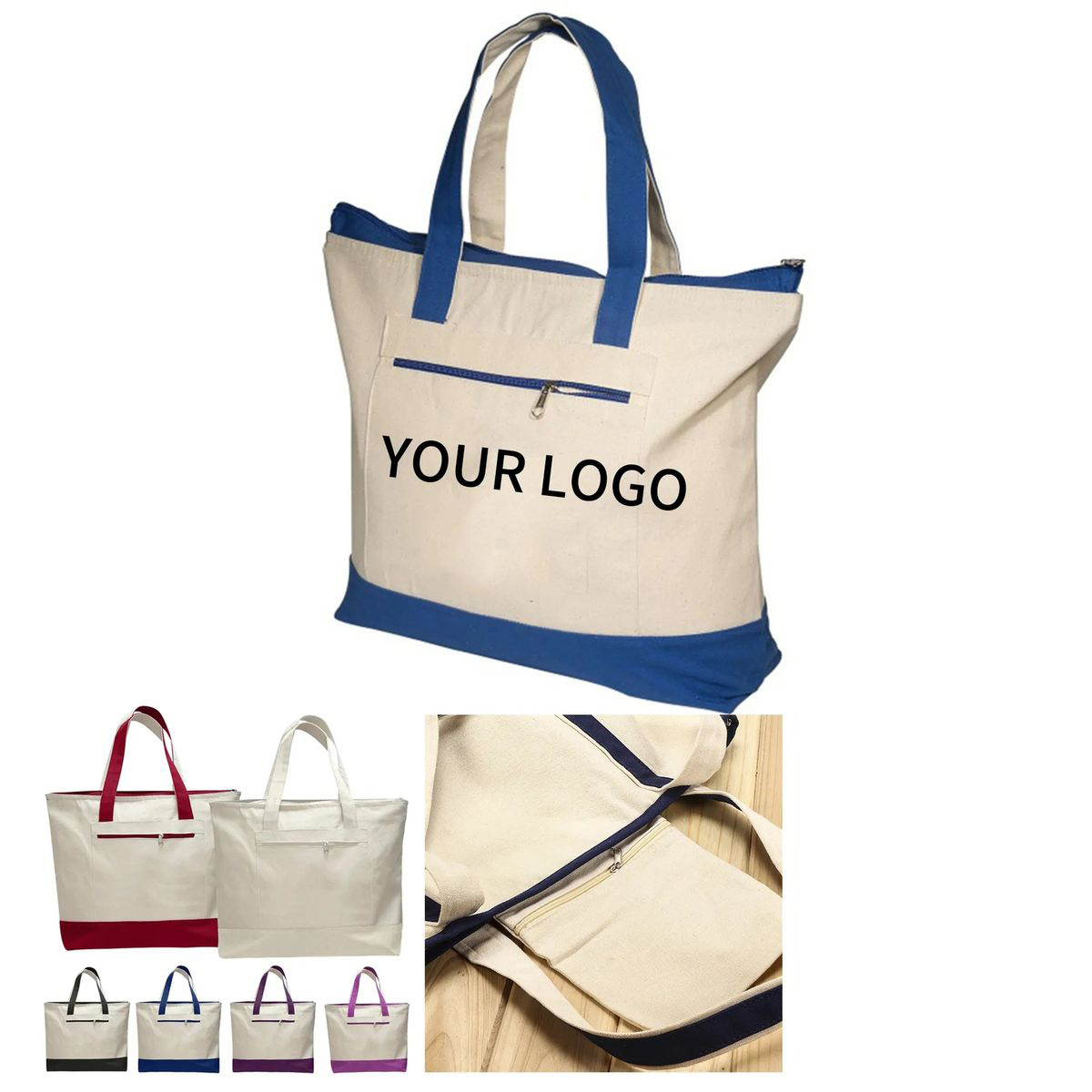 Reusable Canvas Tote Bag with Wide Open Top 4