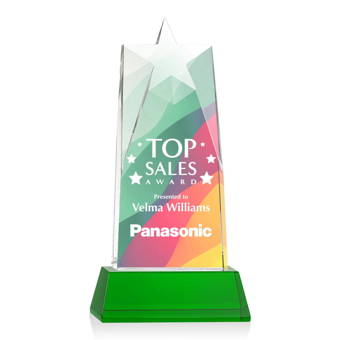 Millington Star VividPrint™ Award on Base - Green 7