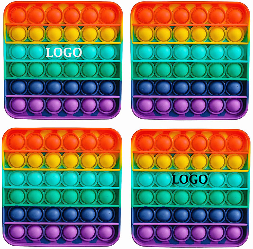 Square Rainbow Push Bubble Fidget Sensory Anxiety Relief Game 2