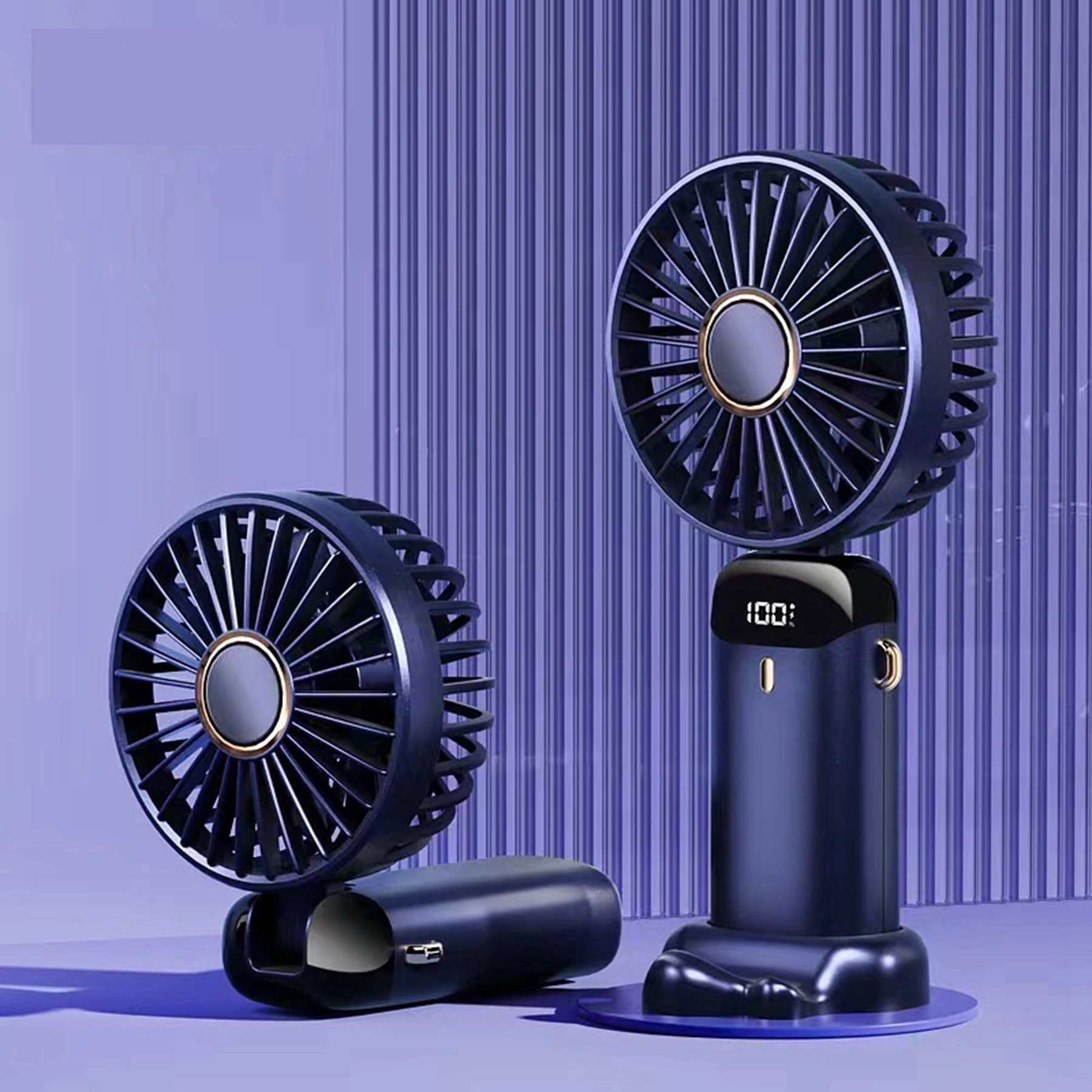 3000 mAh Digital Display Folding Handheld Fan 10