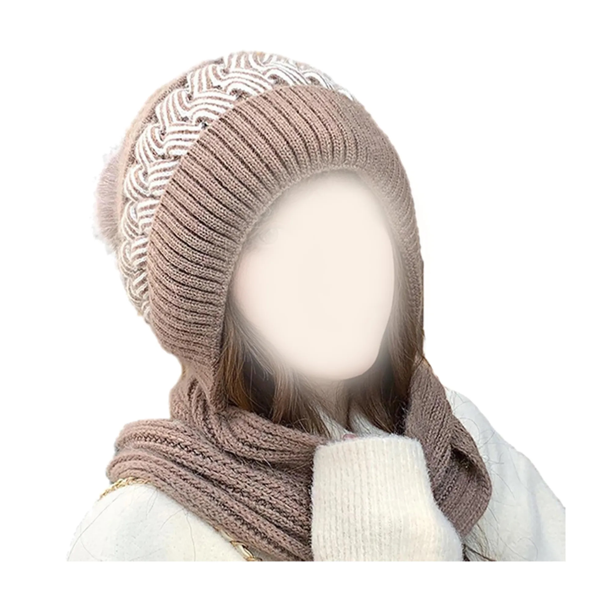 Women's Scarf Integrated Hat 6