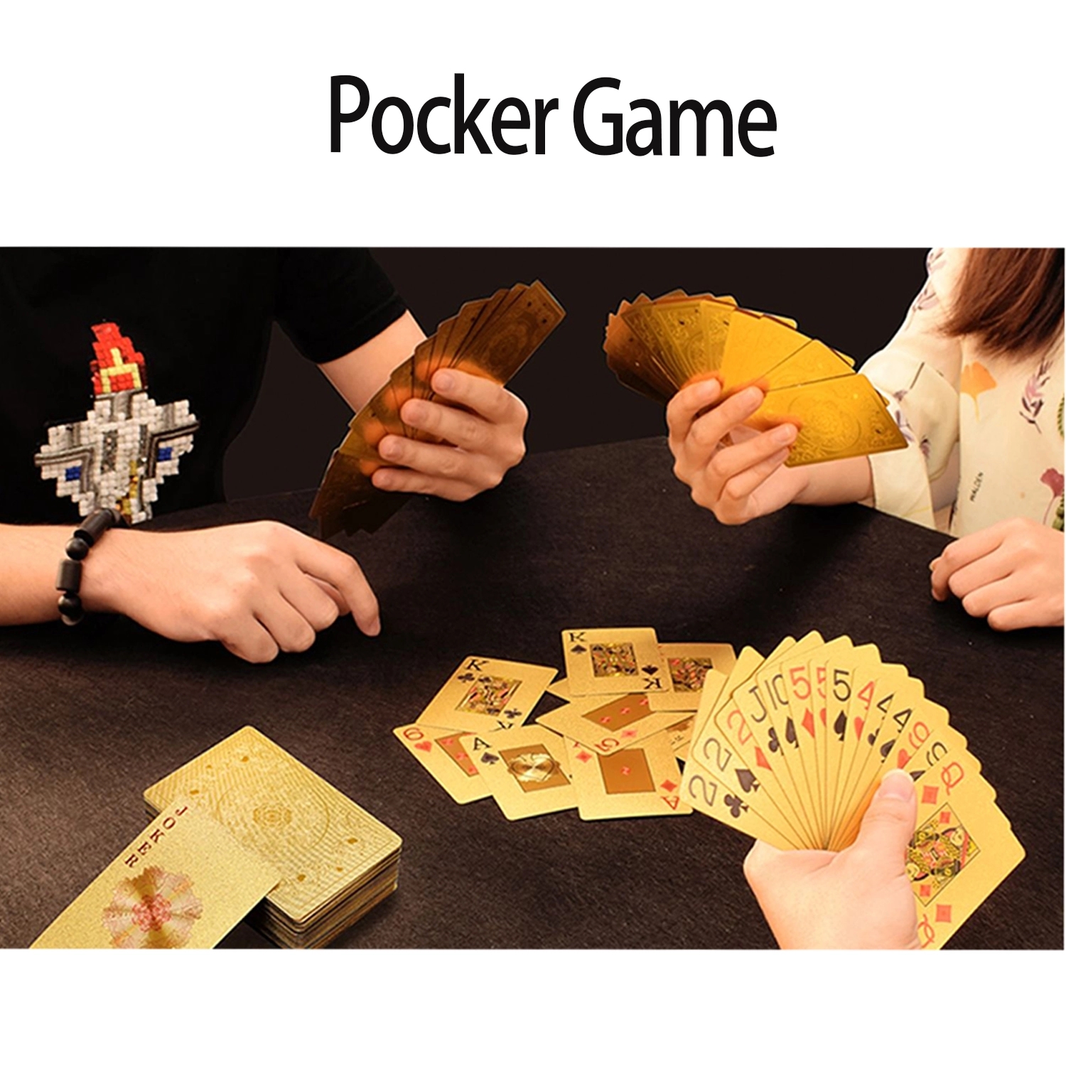 Golden Pvc Playing Cards Set 3