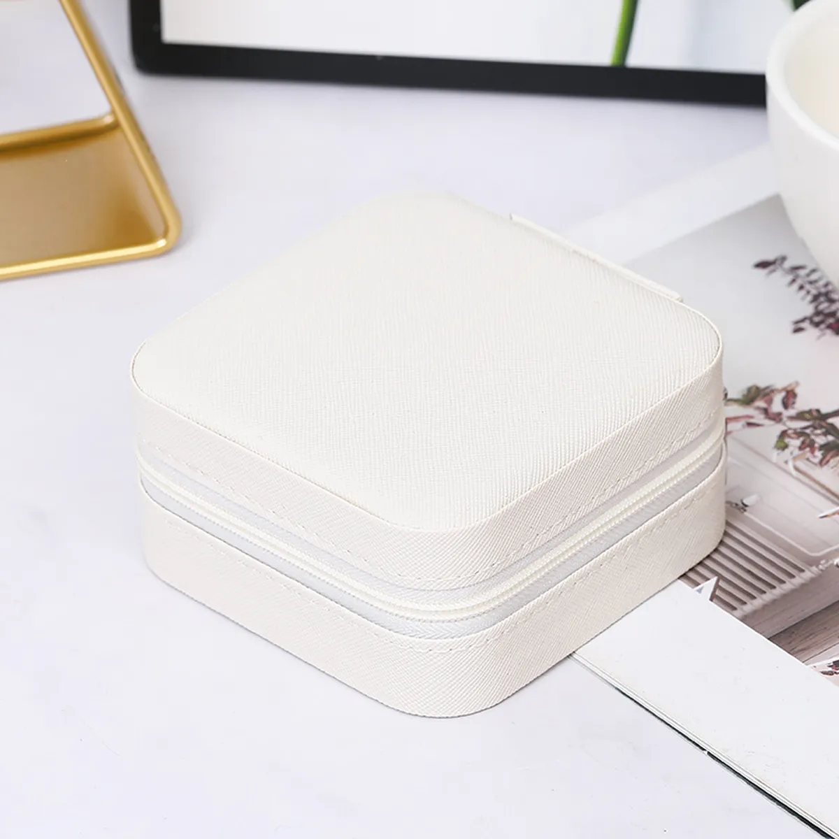 Portable Travel PU Jewelry Box Case Storage Organizer Holder 9