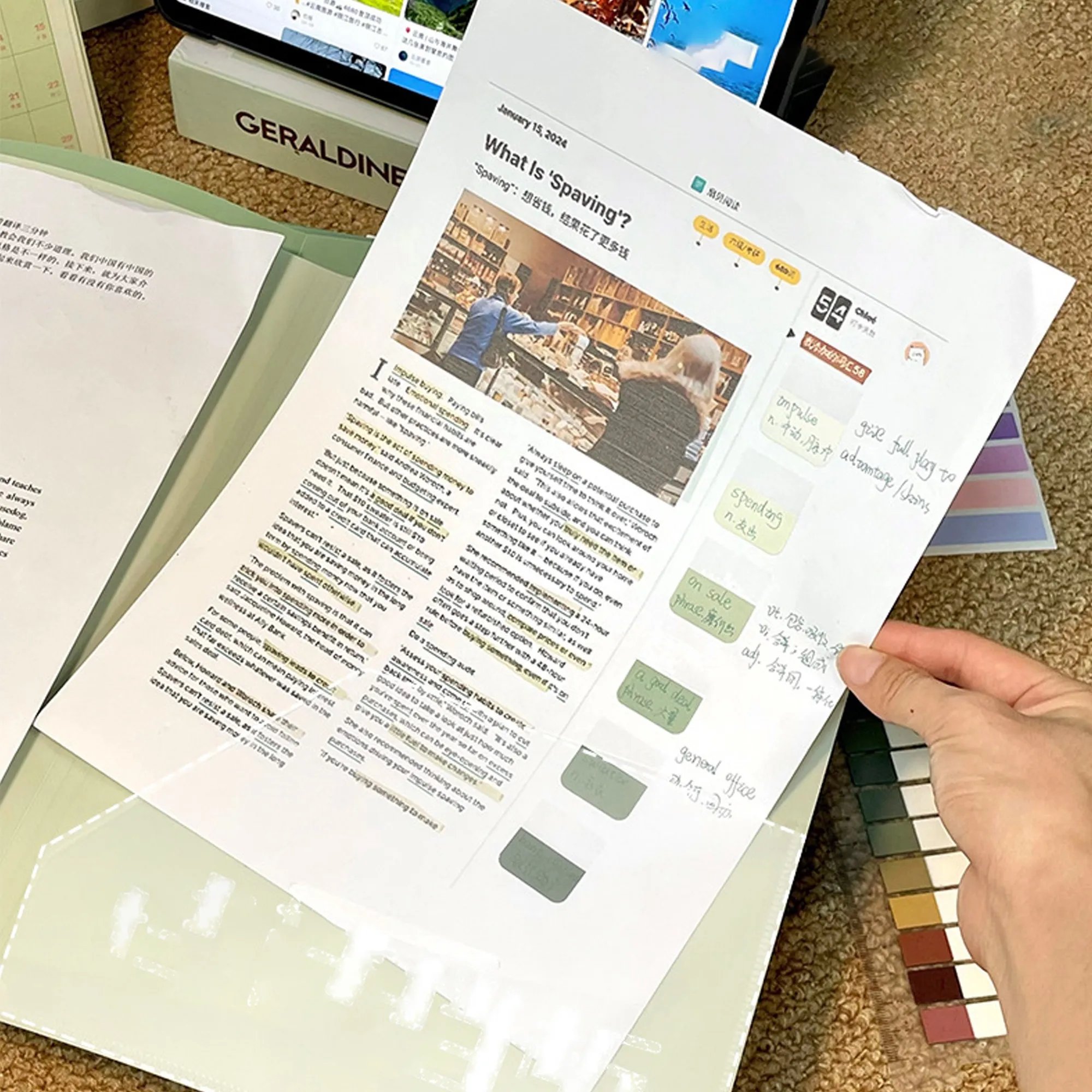 Ins Resume Information, Thickened Double-Clip Rotary Text 3