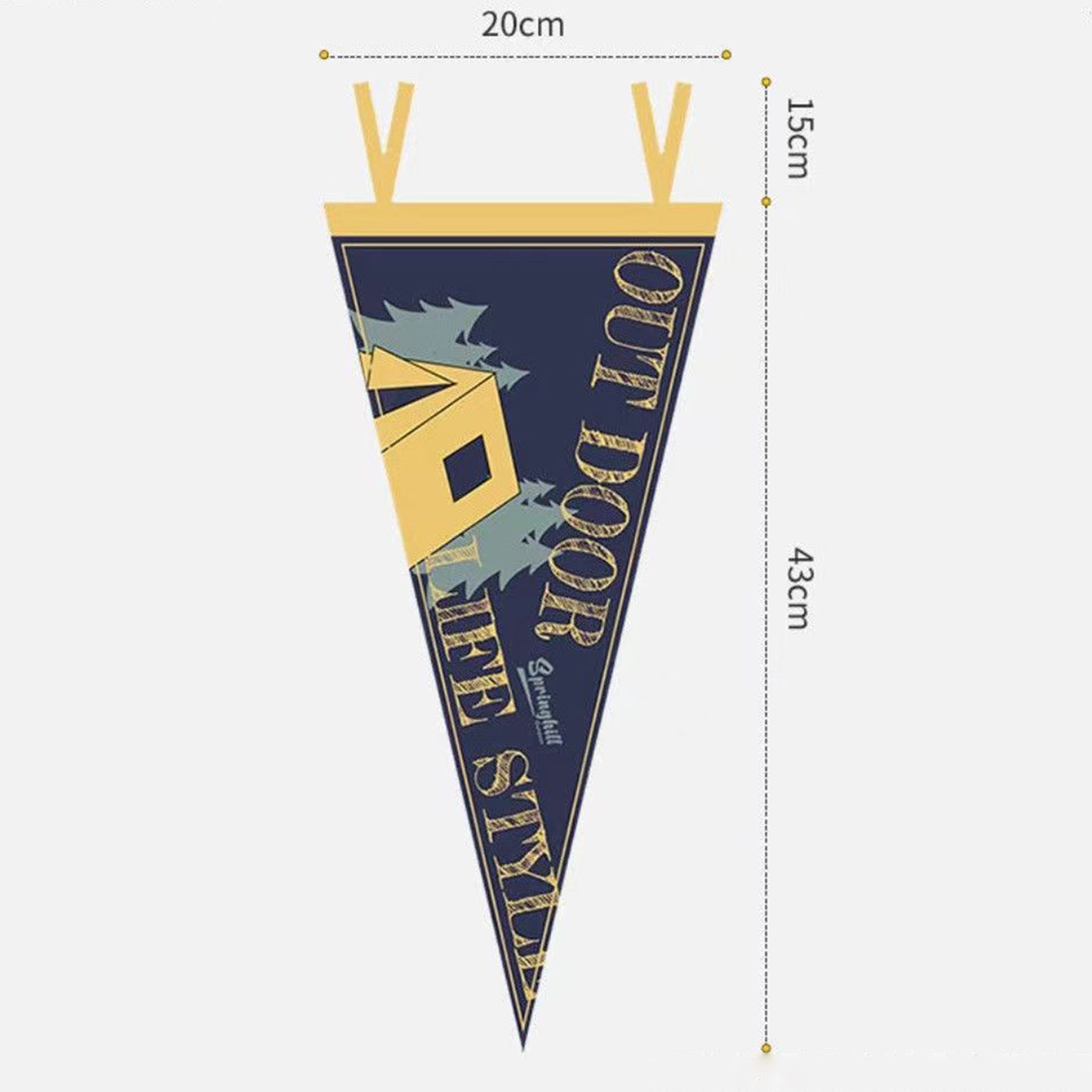 Custom Full Color Felt Pennant Triangle Flags 2
