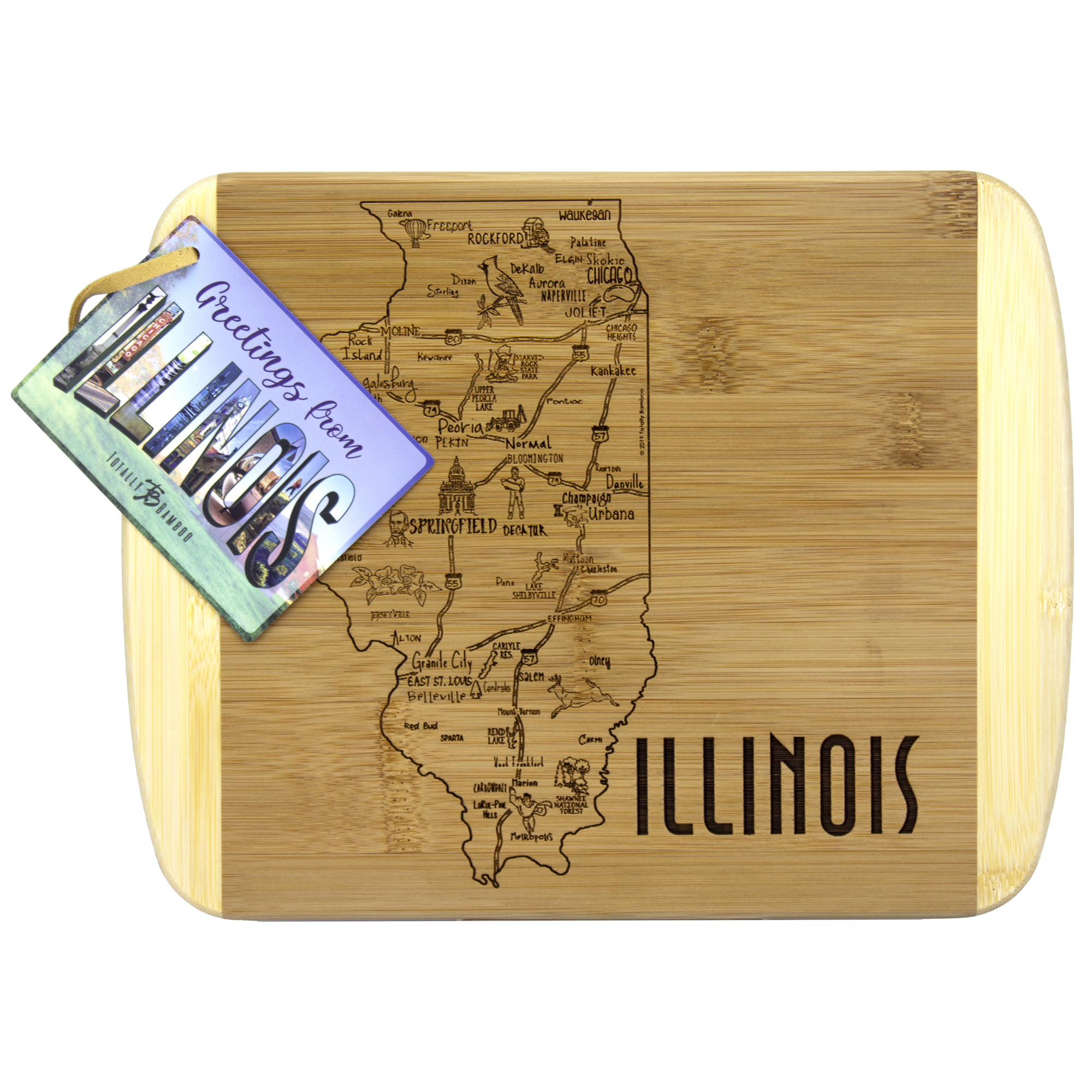 A Slice of Life Illinois Serving & Cutting Board 7