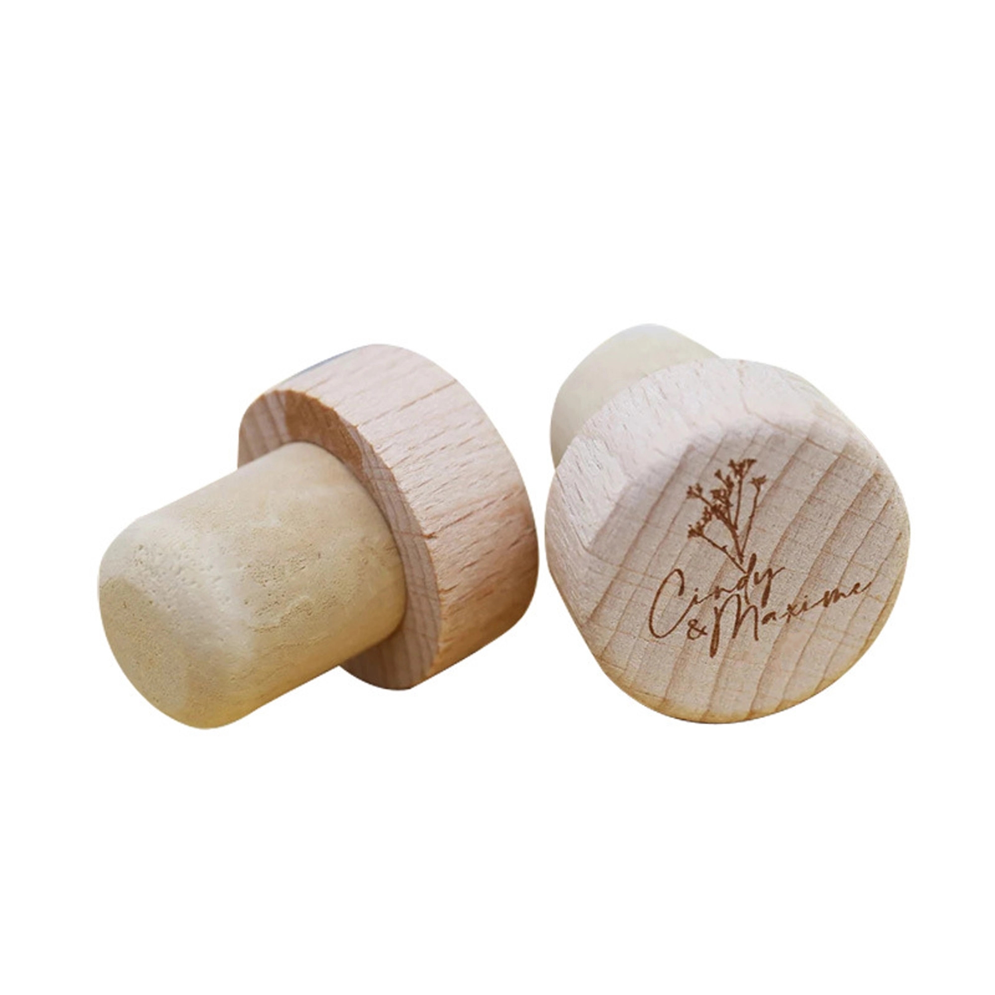 Natural Wood Wine Stopper Cork 2