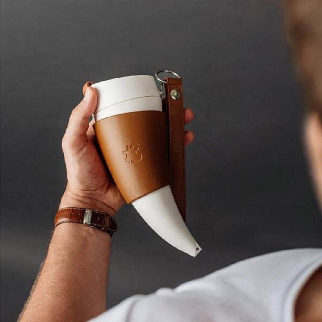 Croissants Cup Goat Horn Coffee Mug Stainless Steel Liner Va 1