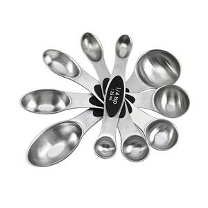 Stainless Steel Magnetic 5 In 1 Dual Measurement Spoons With Silicone Handle 5