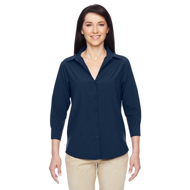Harriton Ladies' Paradise 3/4-Sleeve Performance Shirt 9