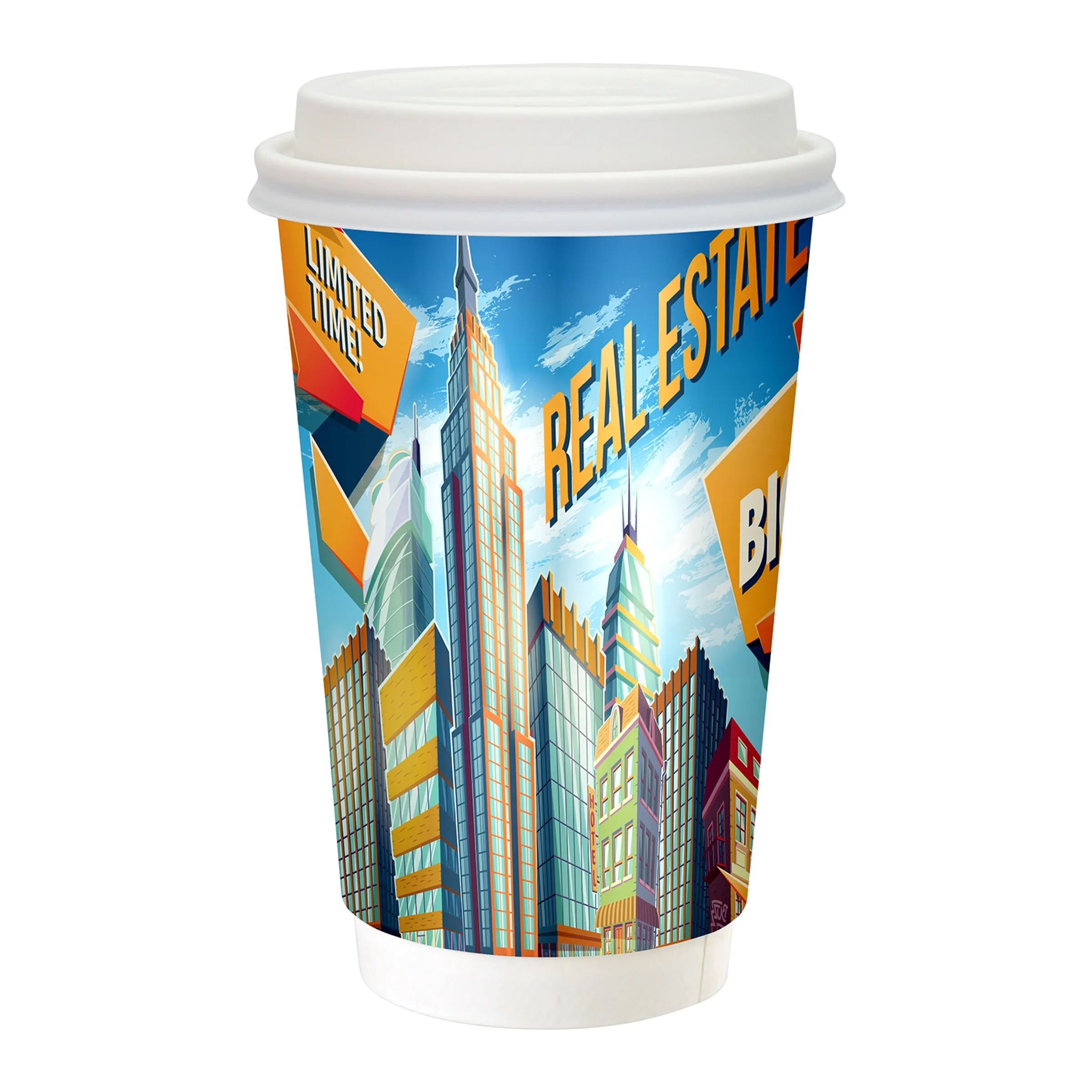 16 oz. Full Color Paper Cup with Lid 7