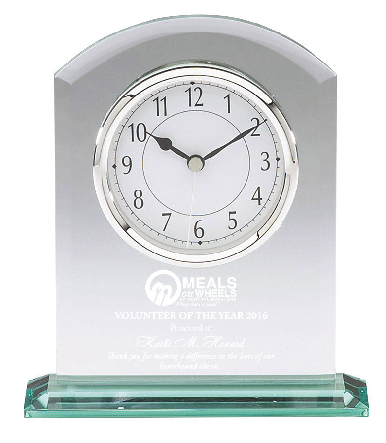 6.5" Glass Clock 2