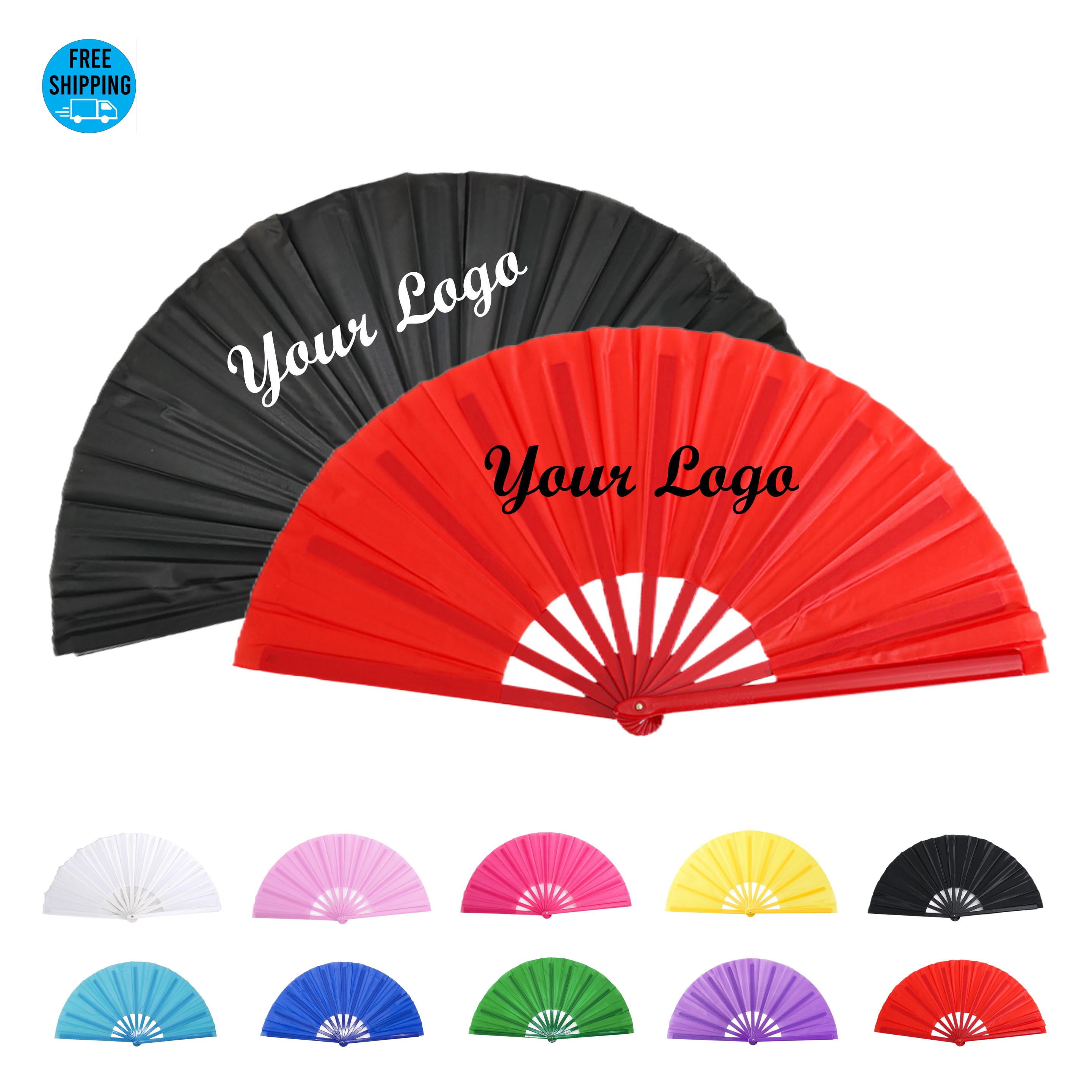 Large Hand Folding Fan 13" - OCEAN 3
