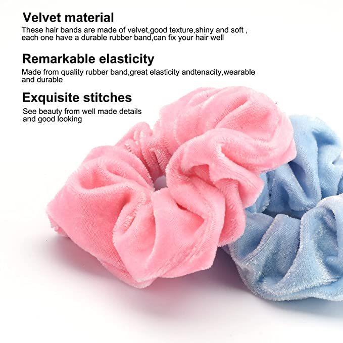 Scrunchies Chiffon Elastic Hair Ties/Bands/Bandana for Women 11