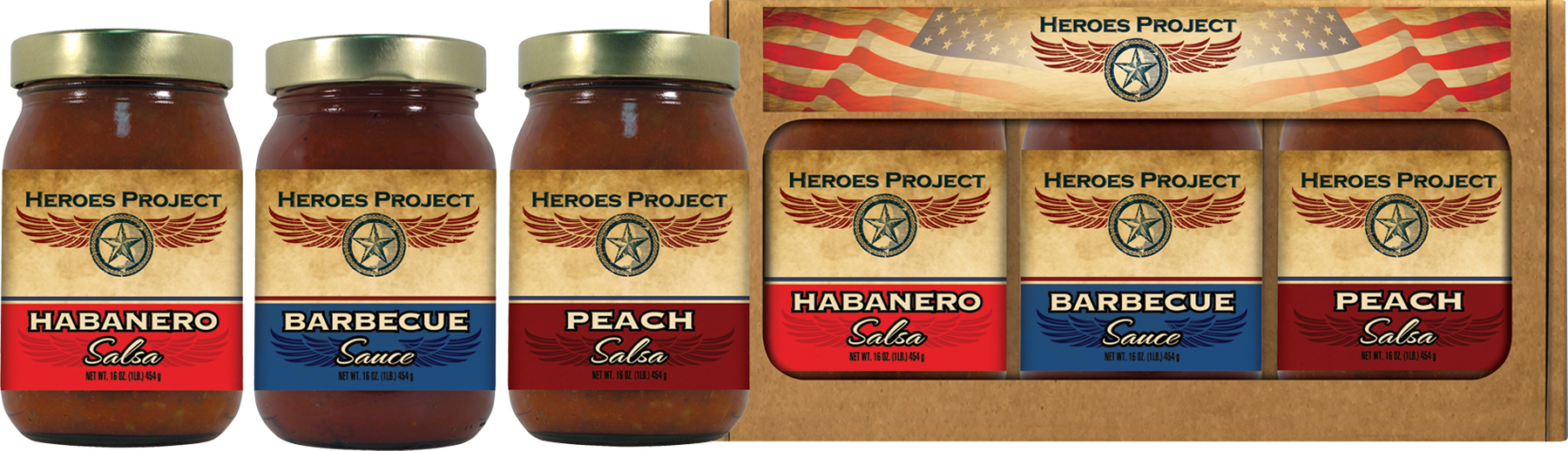 Three Pint Pack (Three Salsas or Sauces 16oz) 1