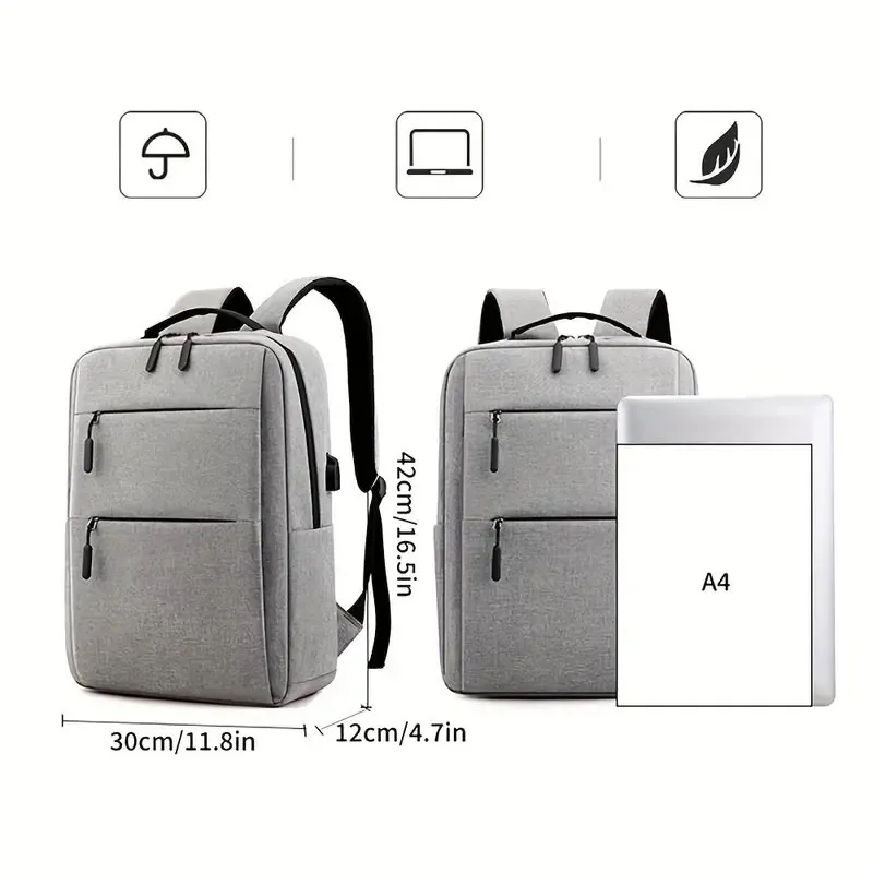 Laptop Simple Business Casual Backpack Computer Bag 4