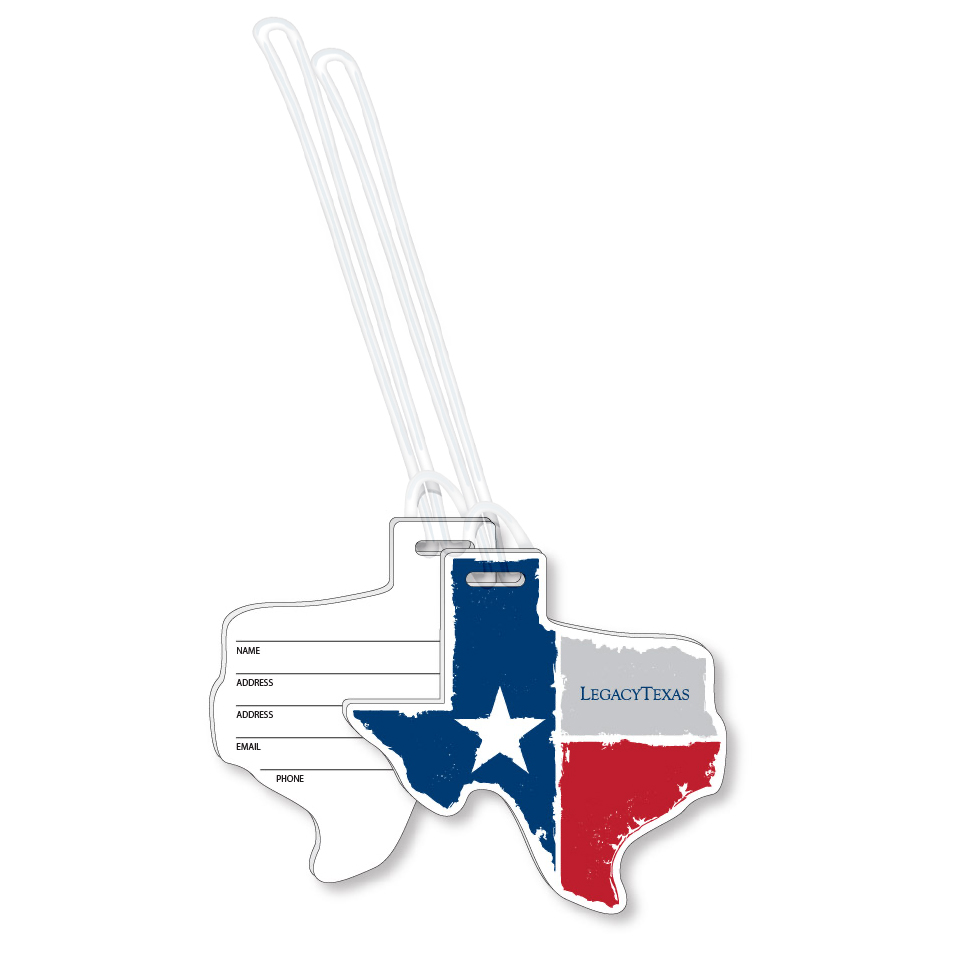 Extra Thick Plastic Custom Tag .080 white styrene 12.1 to 16 sq/in, Full Colour with 9" Loop