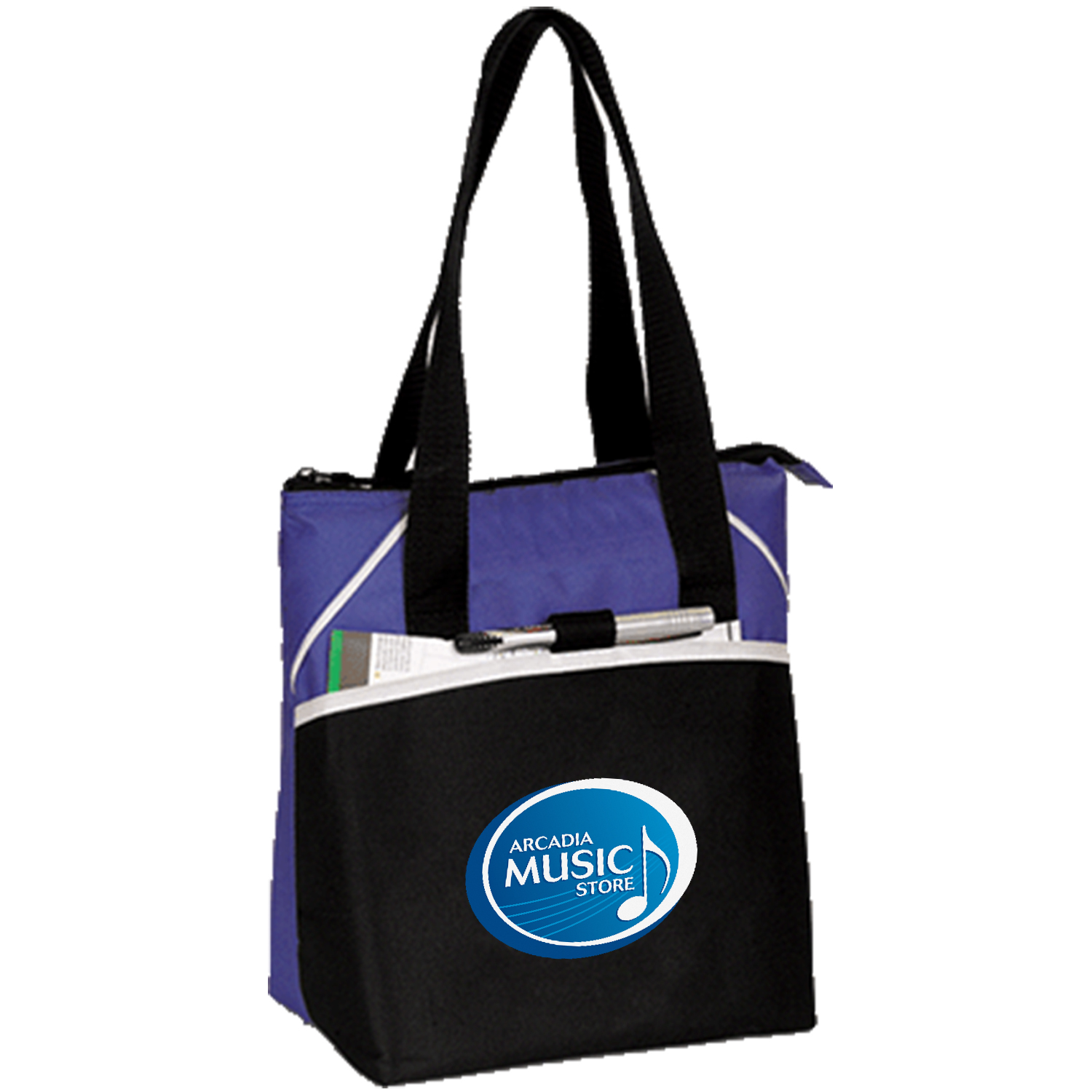 Premium Insulated 8 Pack PEVA Cooler Tote Bag w/ Front Pocket (10.5” x 10.5” x 6”) 3