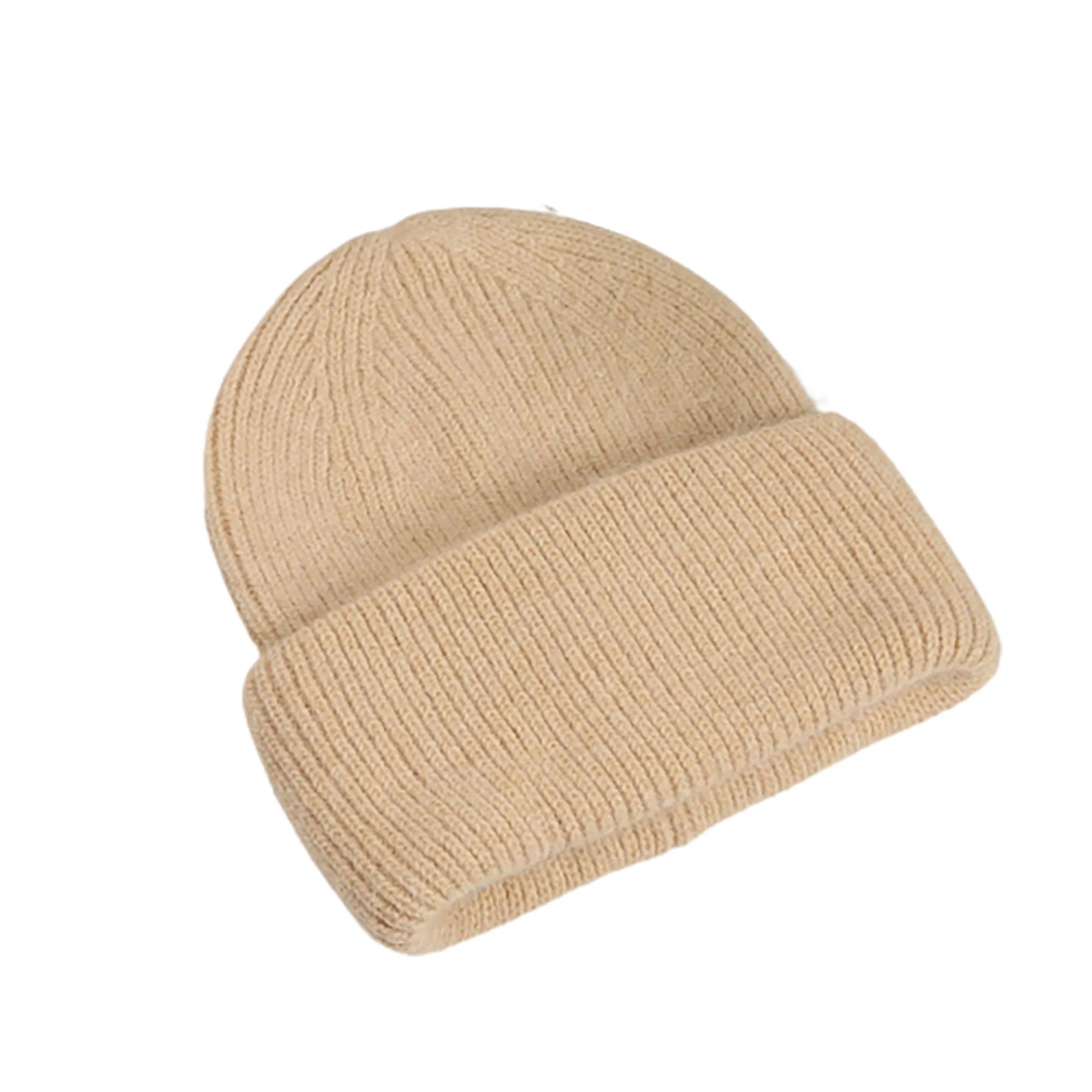 Winter Angora Rabbit Hair Knit Beanie Hat MOQ 10pcs 4