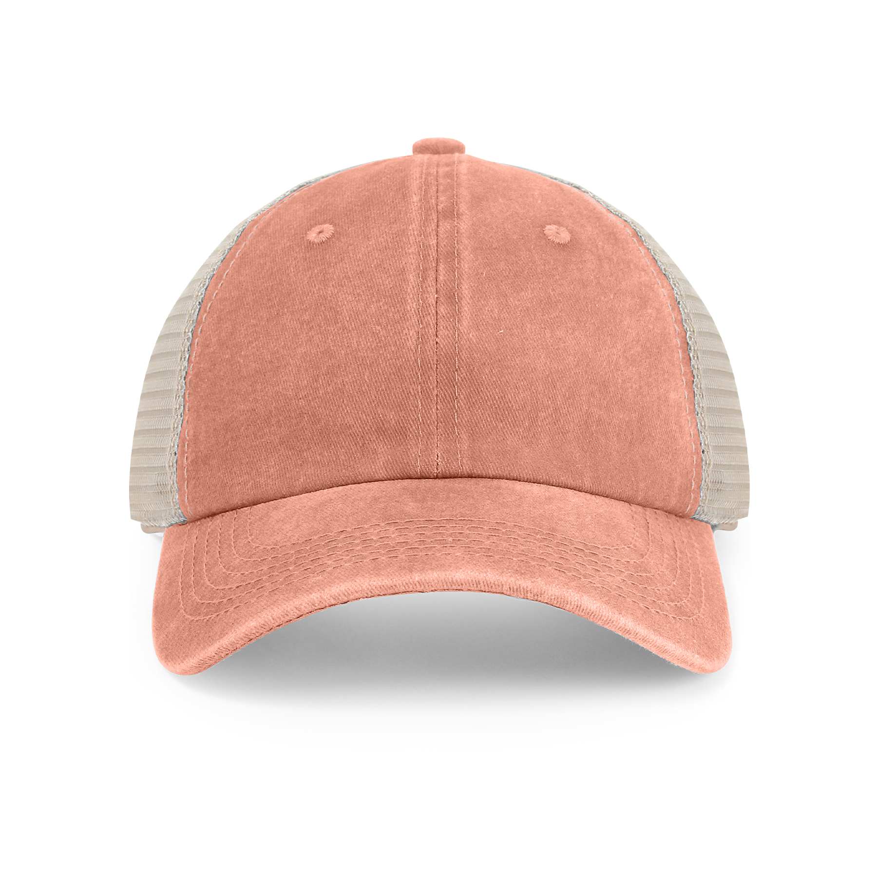 6 Panel Pigment-Dyed Cotton Soft Trucker Cap Vintage Mesh Hats 6