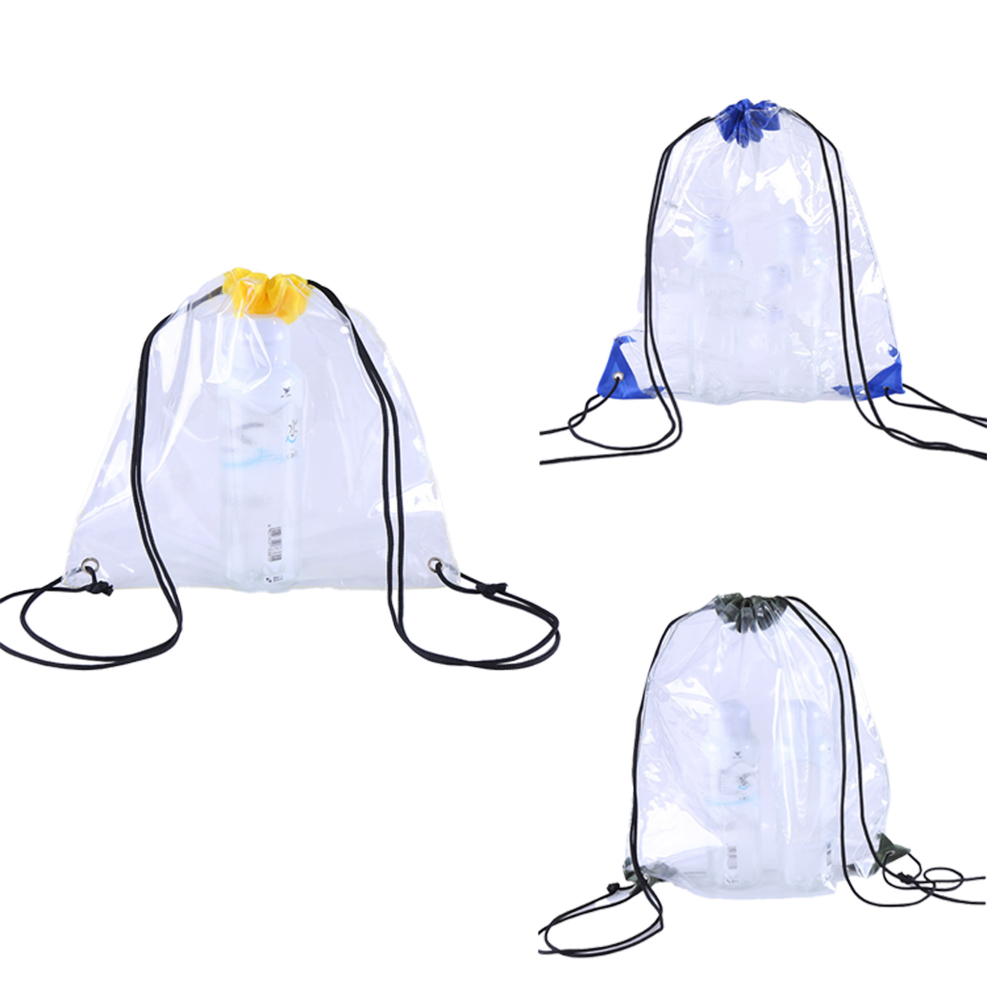 MOQ100 Clear PVC Drawstring Bag 2