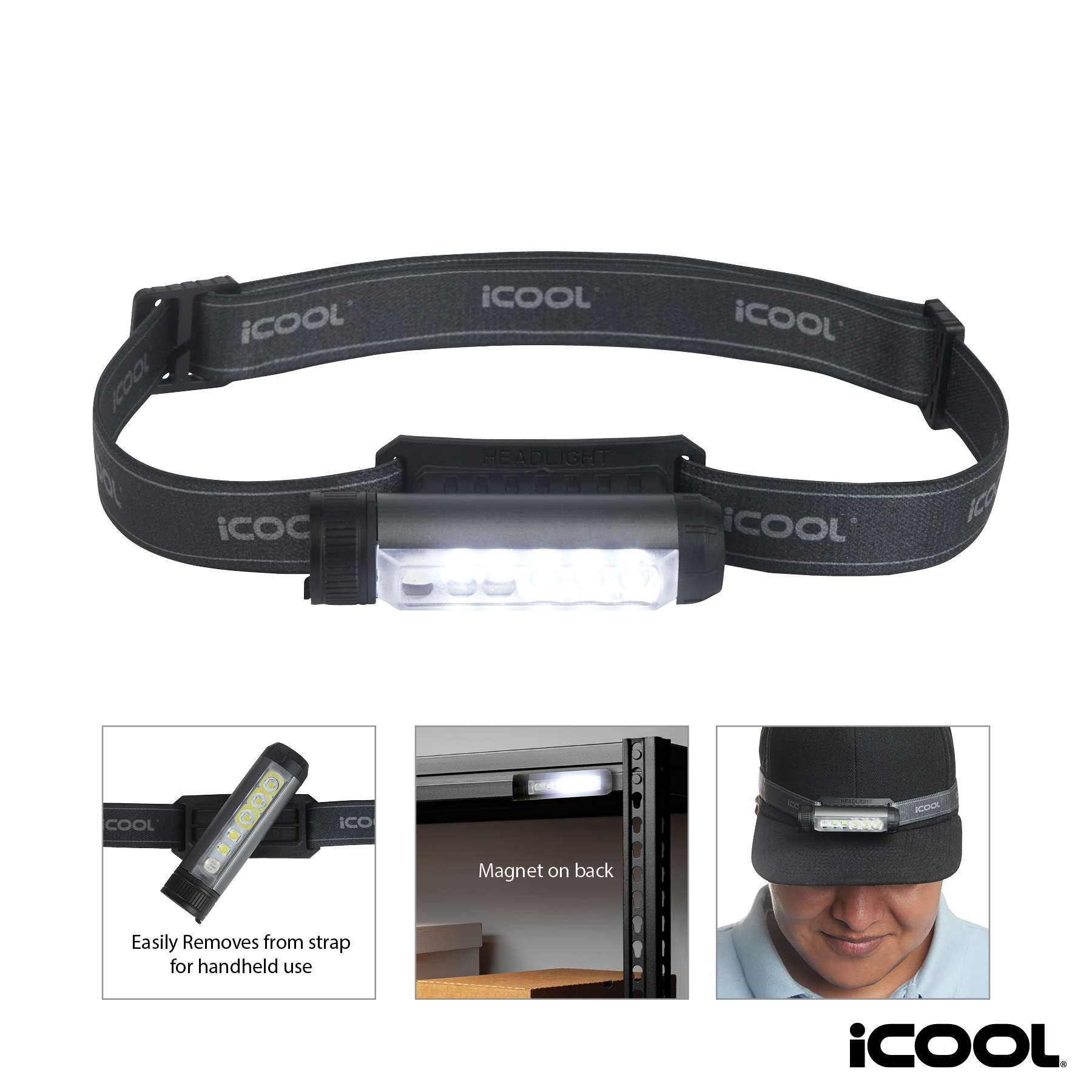 iCOOL Templeton Rechargeable LED Headlamp 3