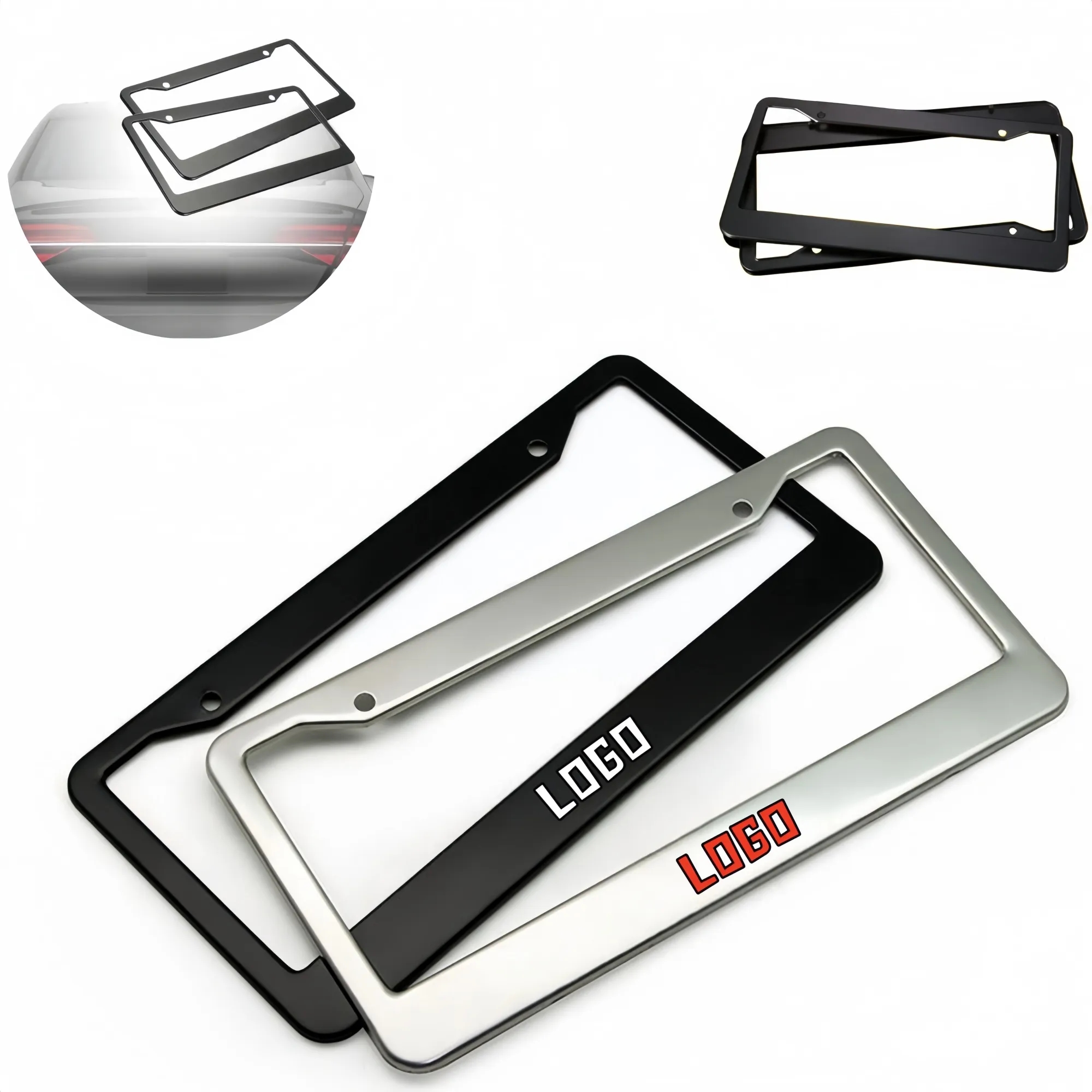 Full Color Aluminum Alloy License Plate Frame 4