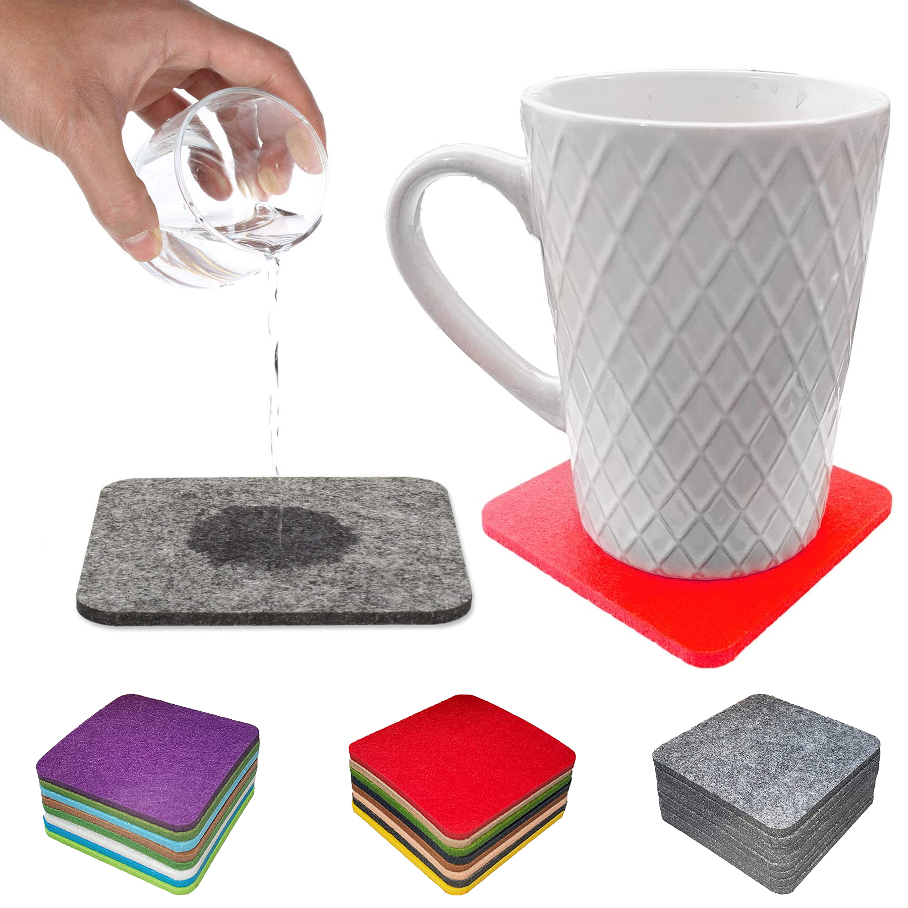 Square Felt Coasters 2