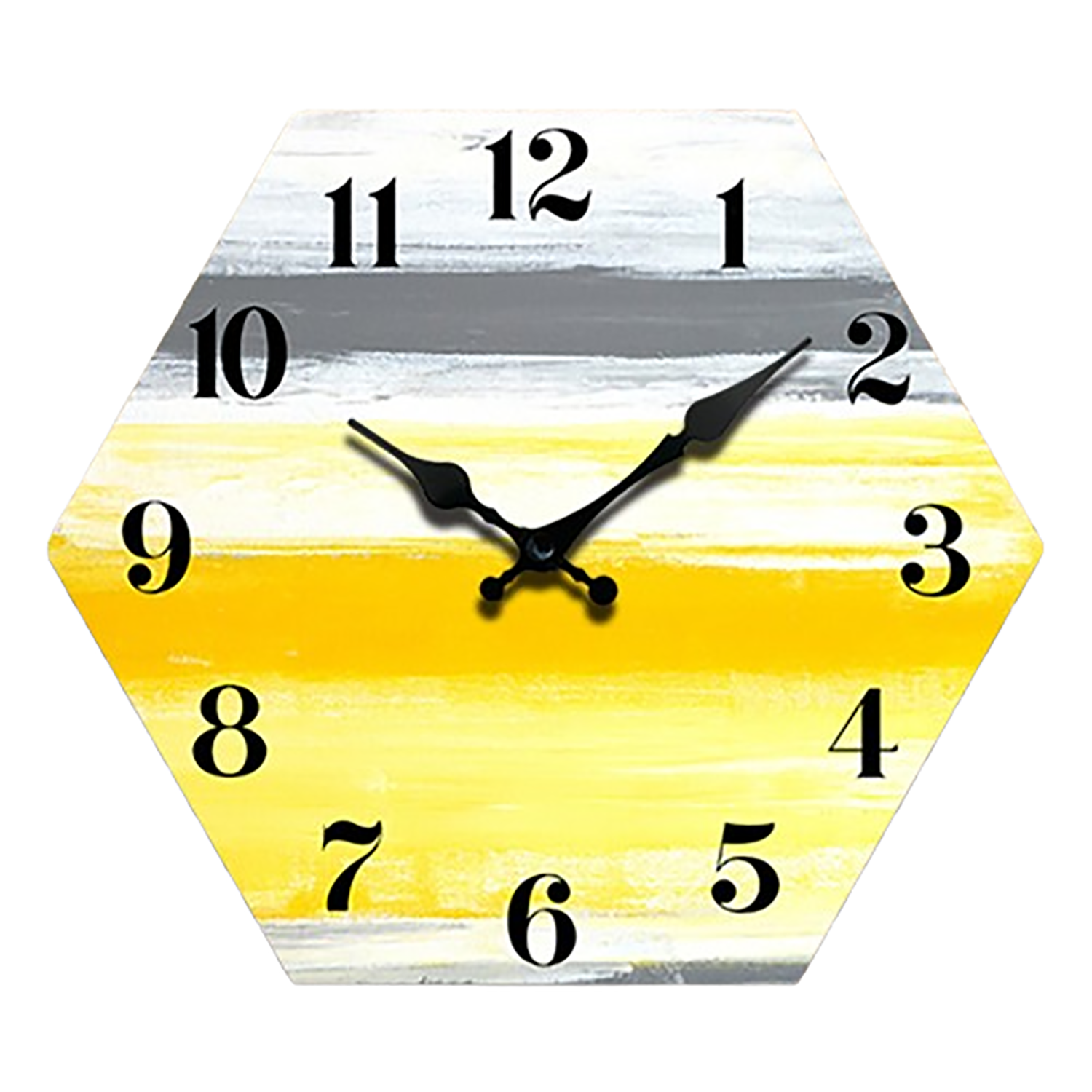 Hexagonal High-Density Fiberboard Wall Clock 6