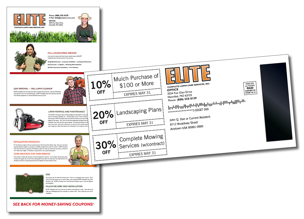 Mag Tab Mail Card (3.625x8.0) - 10 pt. Card with 1x3 Gap Magnet Attached 3