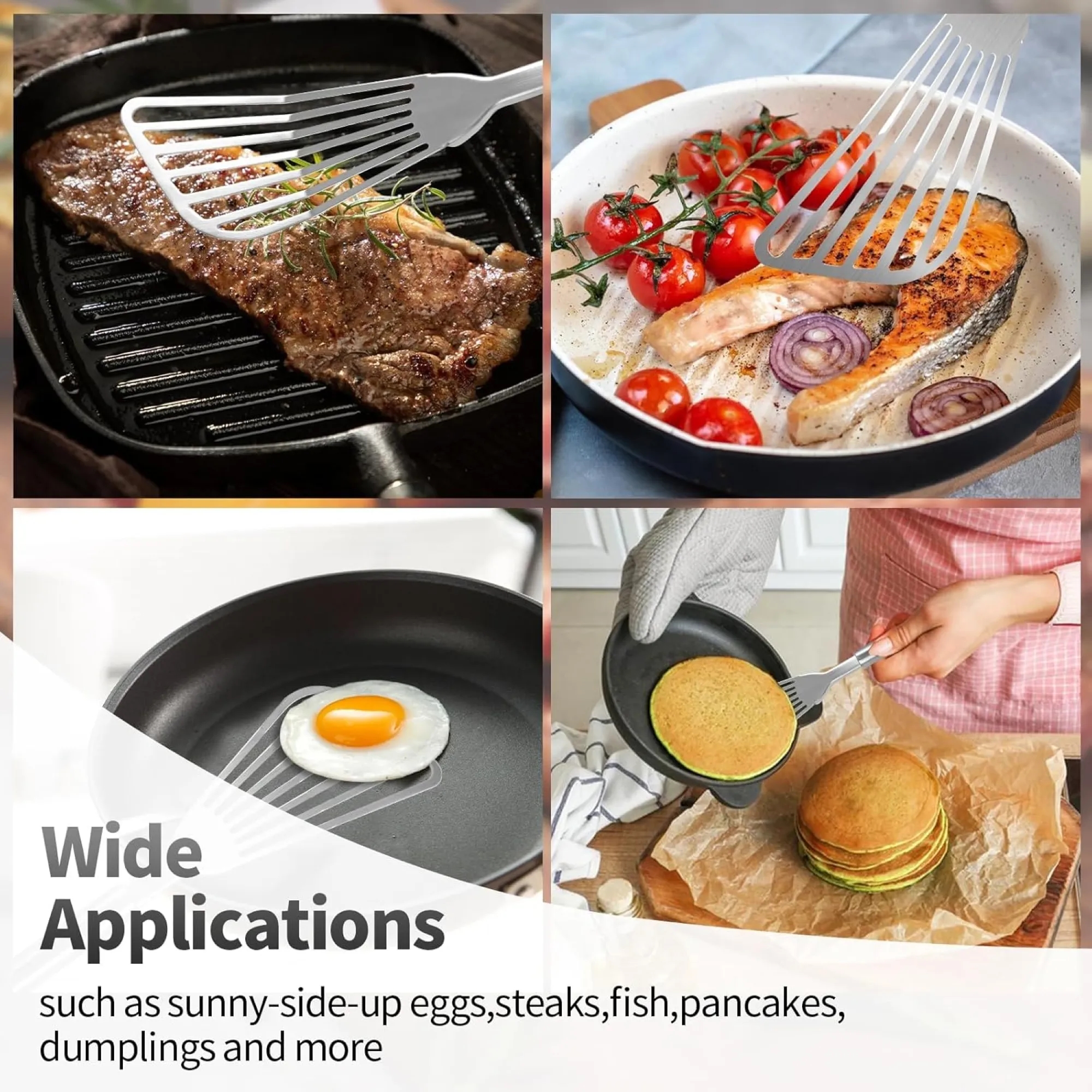 Stainless Steel Multifunctional Slanted Slotted Spatula 3