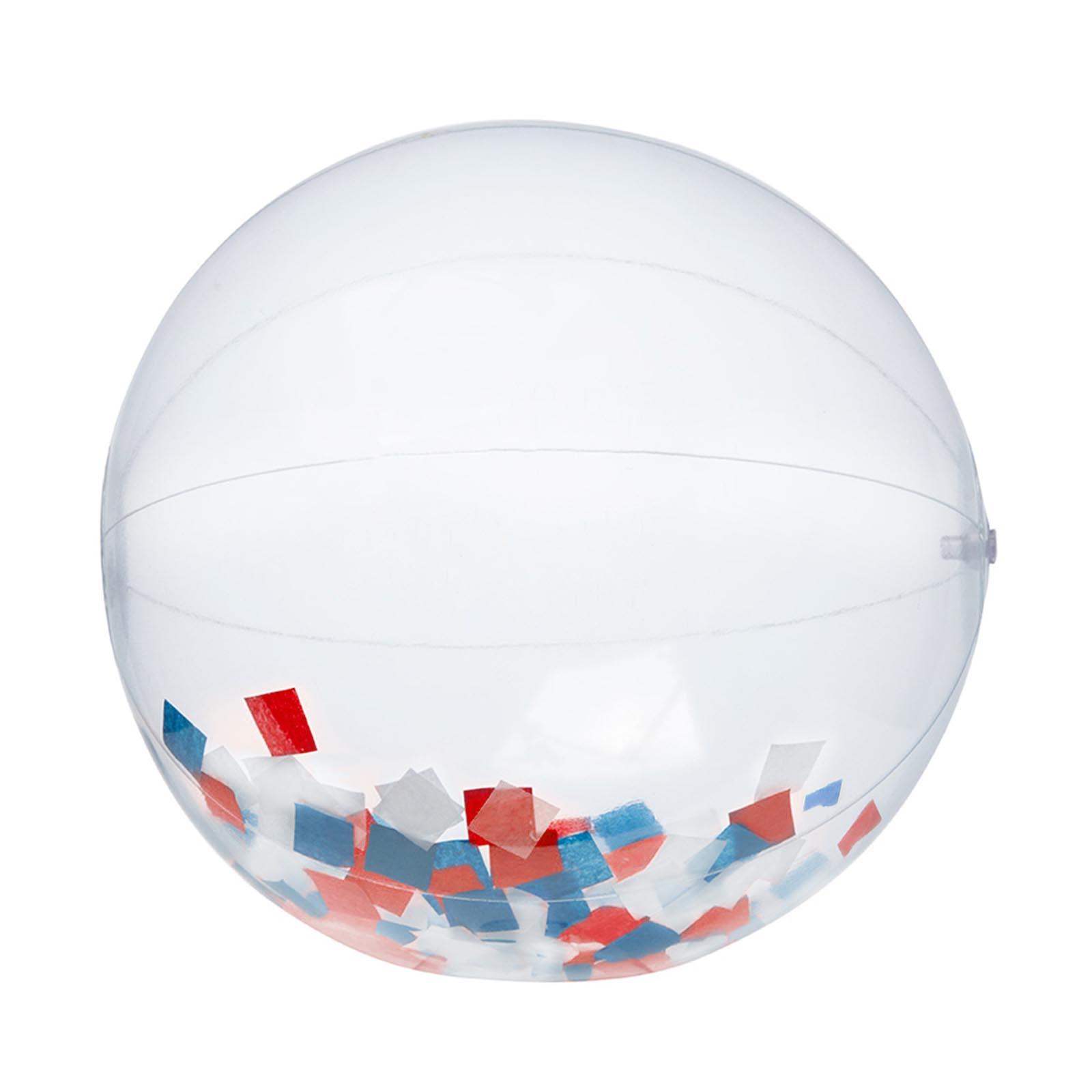 16" Red, White and Blue Confetti filled Beach Ball 2