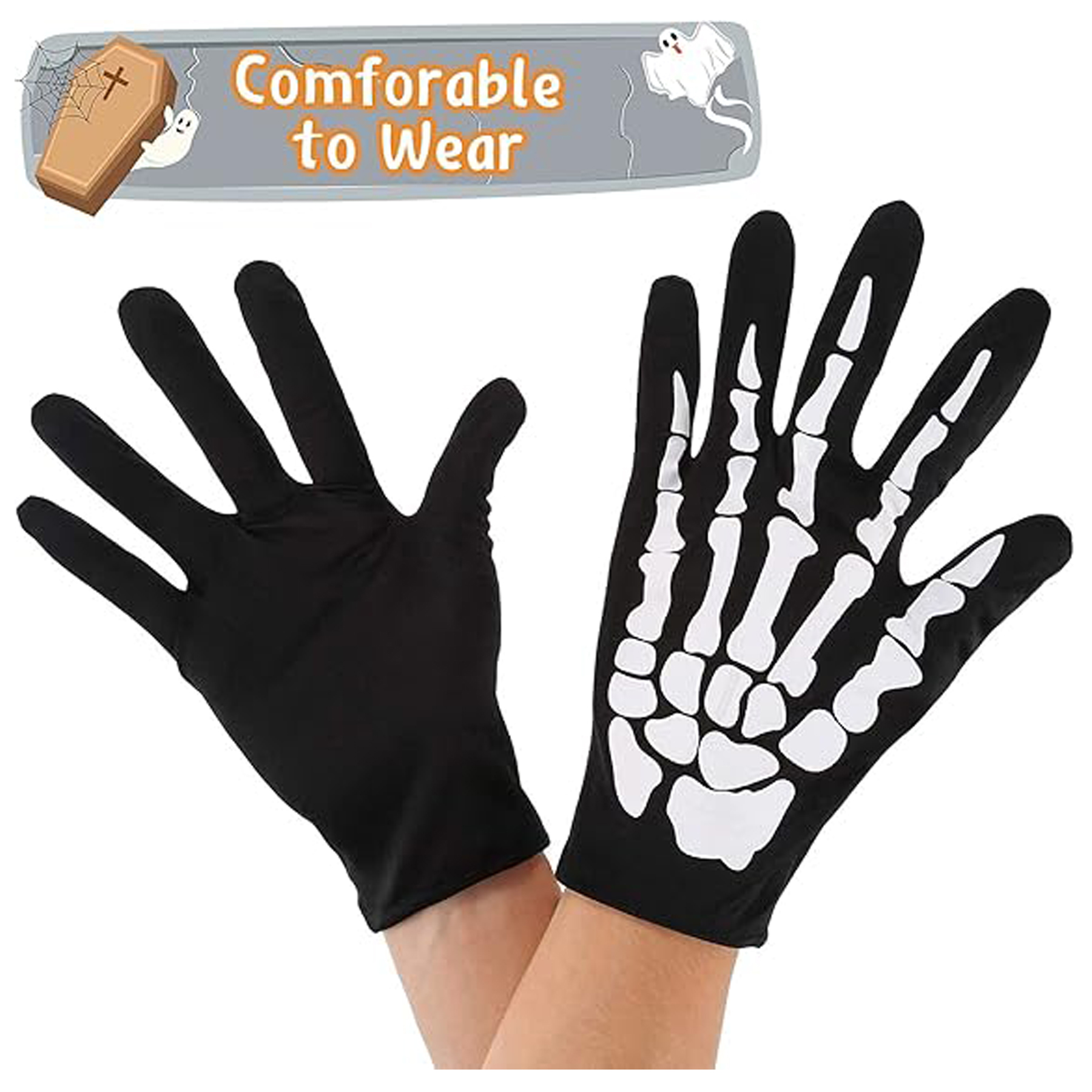 Skeleton Gloves and Skull Mask Set 7