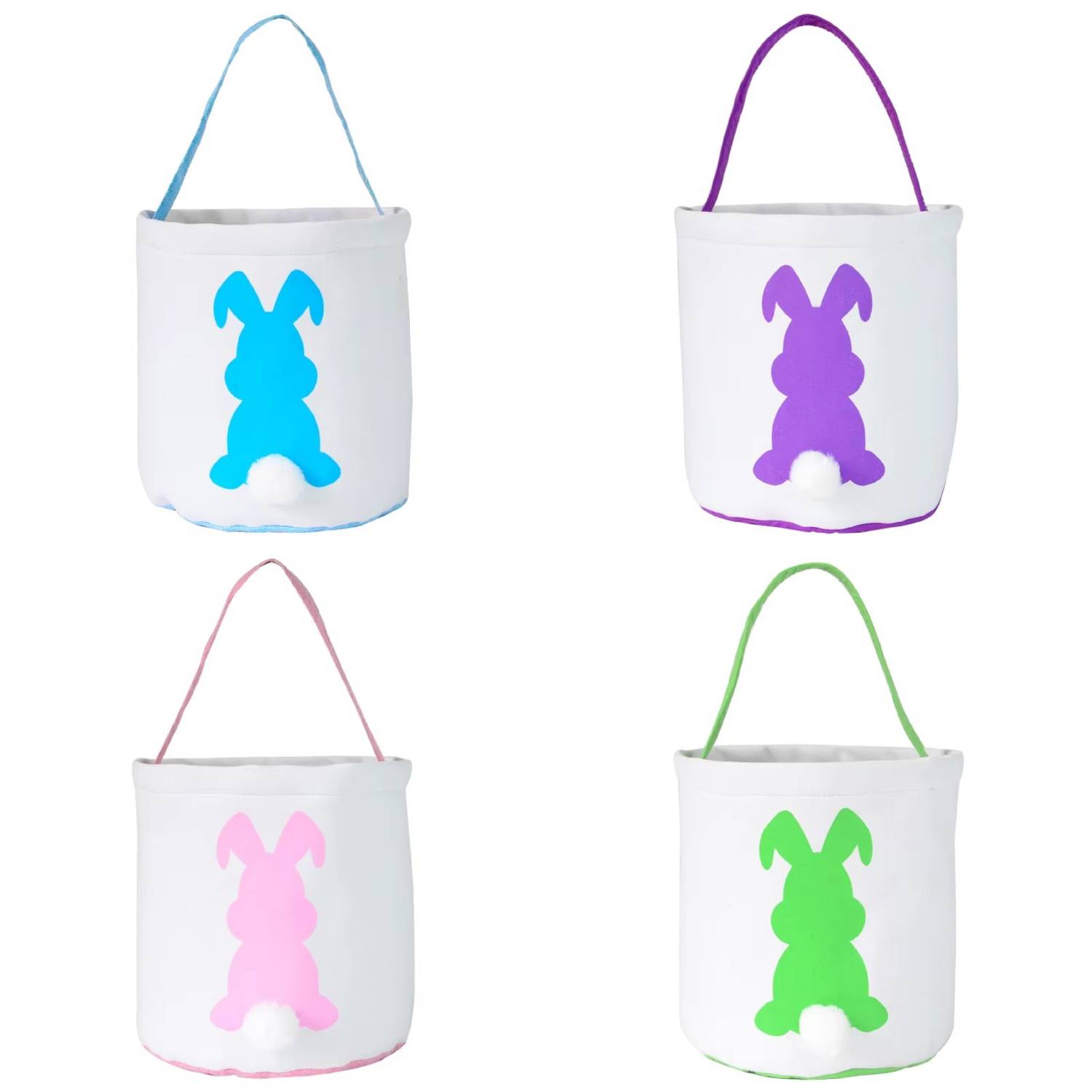 Easter Eggs Bunny Canvas Tote Bag, custom tote bag with logo imprint 7